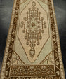 Turkish Mini Rug Oriental Hand Knotted Vintage Rug 1'7" x 3'8" #21064