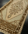 Turkish Mini Rug Oriental Hand Knotted Vintage Rug 1'7" x 3'8" #21064
