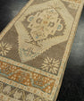 Turkish Mini Rug Oriental Hand Knotted Vintage Rug 1'5" x 3'9" #21088