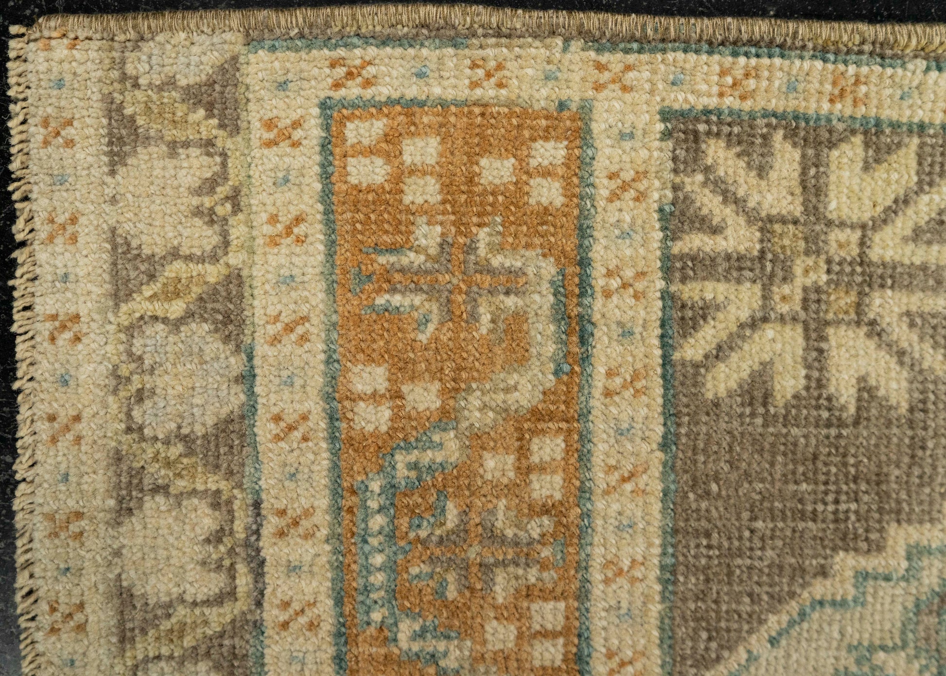 Turkish Mini Rug Oriental Hand Knotted Vintage Rug 1'5" x 3'9" #21088