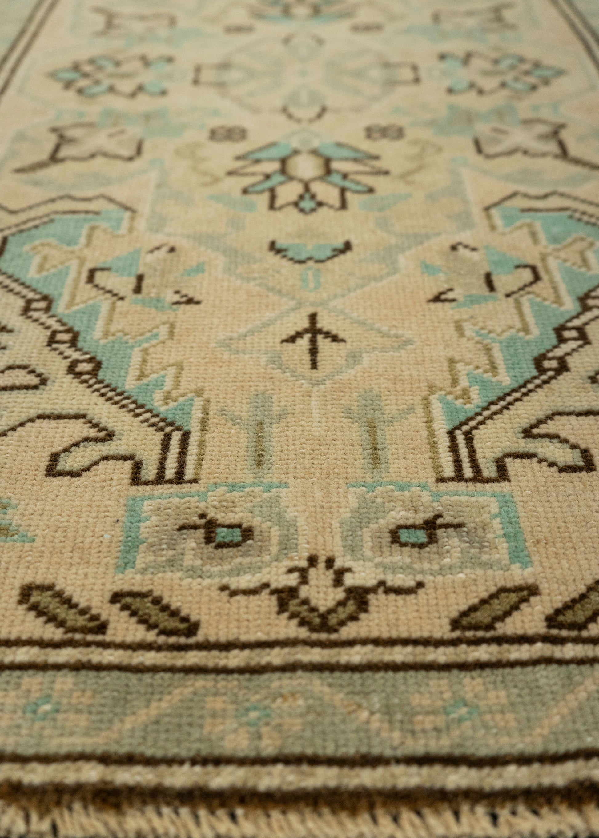 Turkish Mini Rug Oriental Hand Knotted Vintage Rug 1'10" x 3'4" #21092