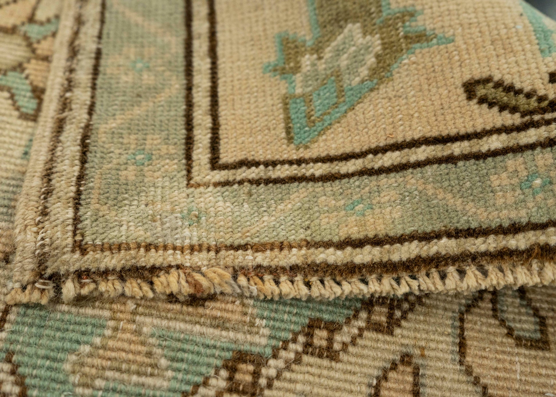 Turkish Mini Rug Oriental Hand Knotted Vintage Rug 1'10" x 3'4" #21092