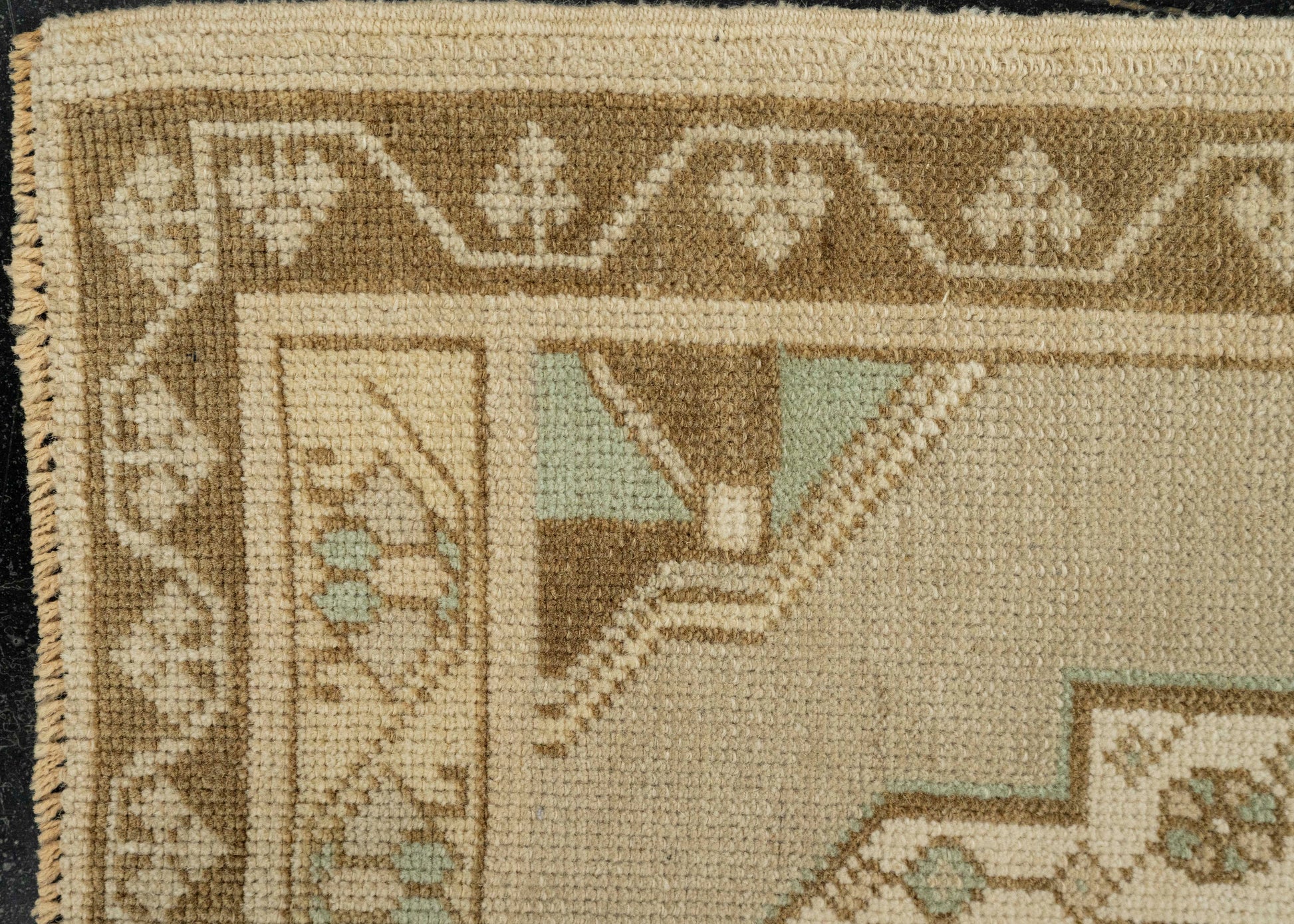 Turkish Mini Rug Oriental Hand Knotted Vintage Rug 1'8" x 3'4" #21086