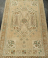 Turkish Mini Rug Oriental Hand Knotted Vintage Rug 1'10" x 3' #21091