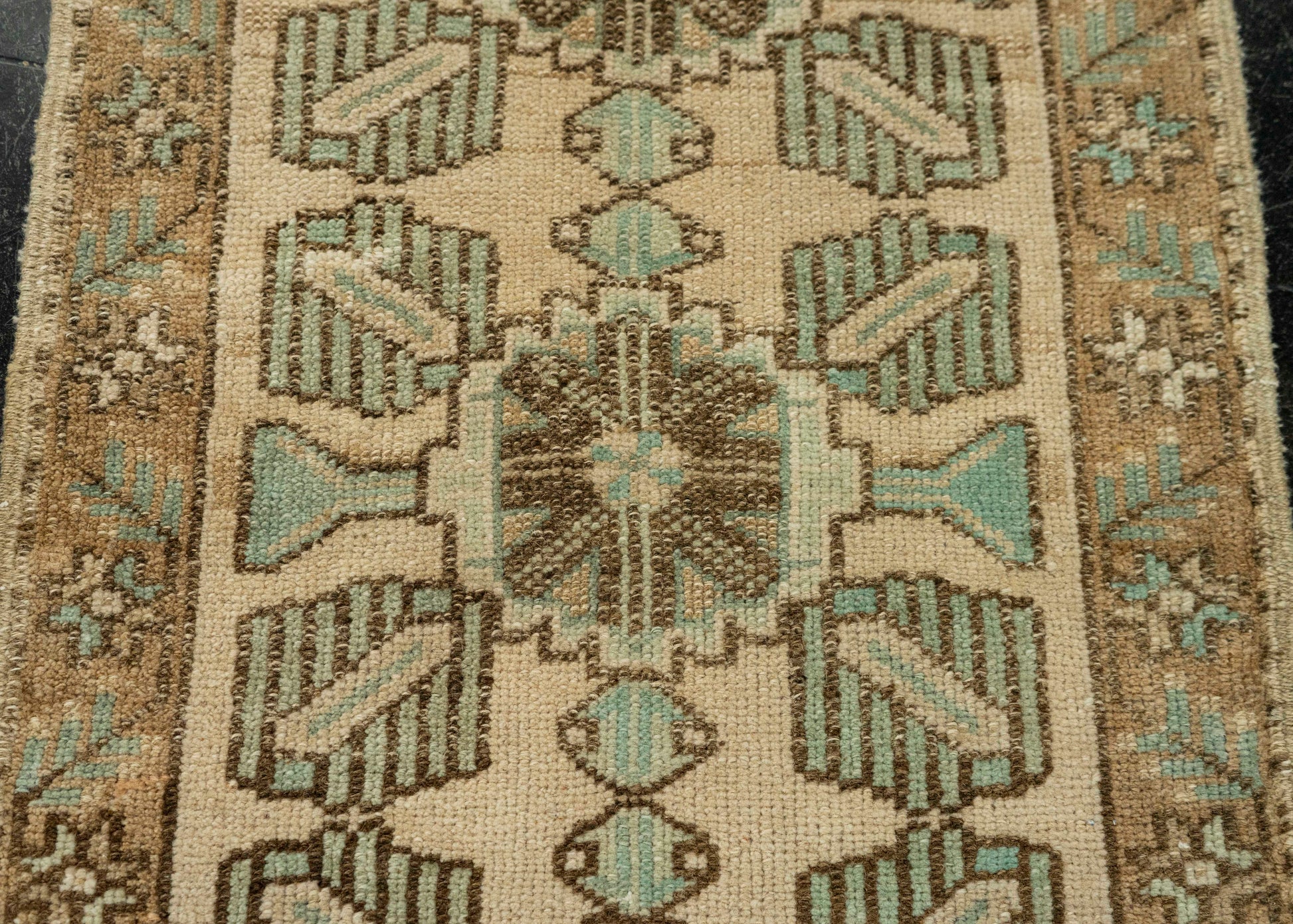Turkish Mini Rug Oriental Hand Knotted Vintage Rug 1'8" x 3'5" #21078
