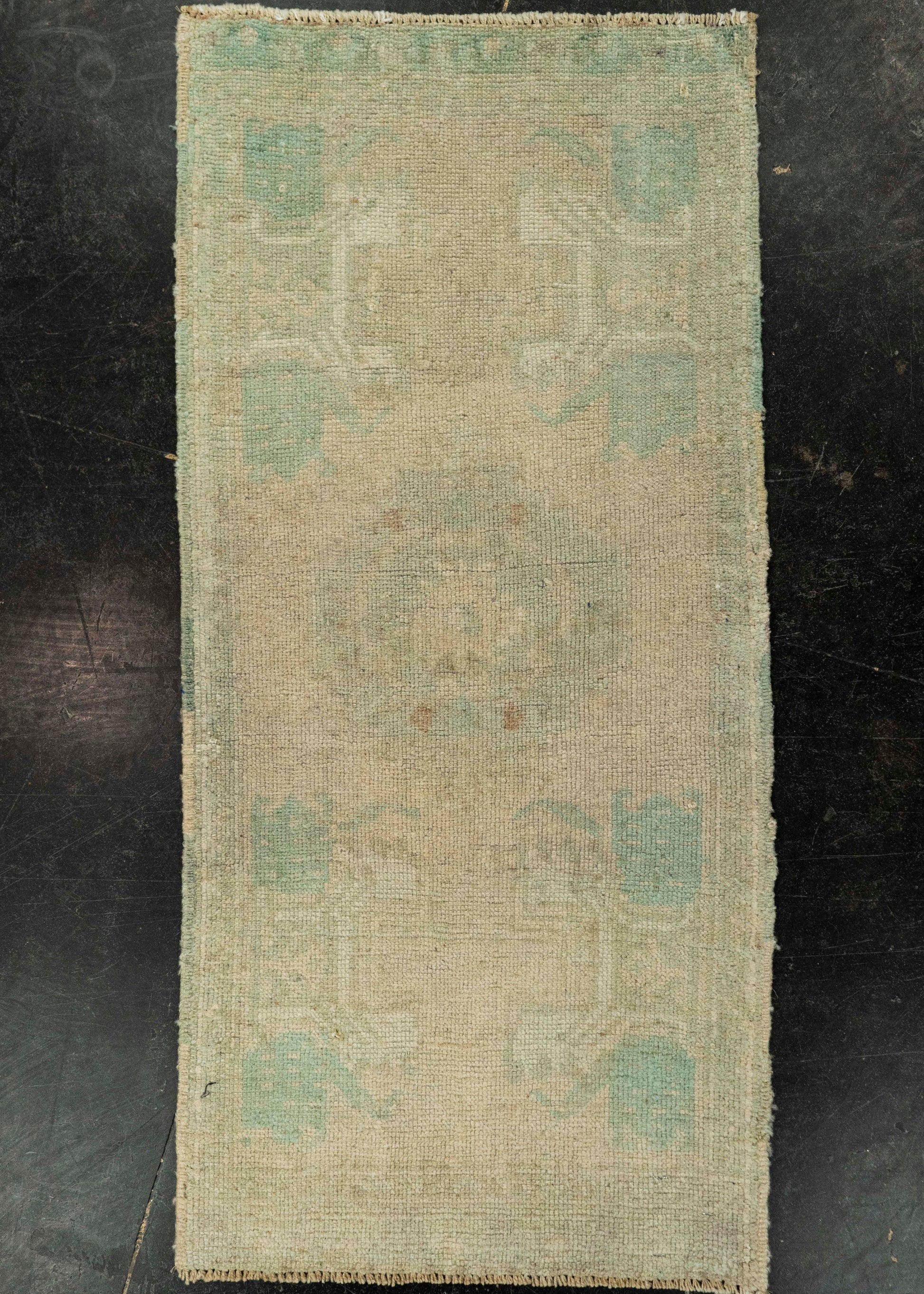 Turkish Mini Rug Oriental Hand Knotted Vintage Rug 1'7" x 3'4" #21151