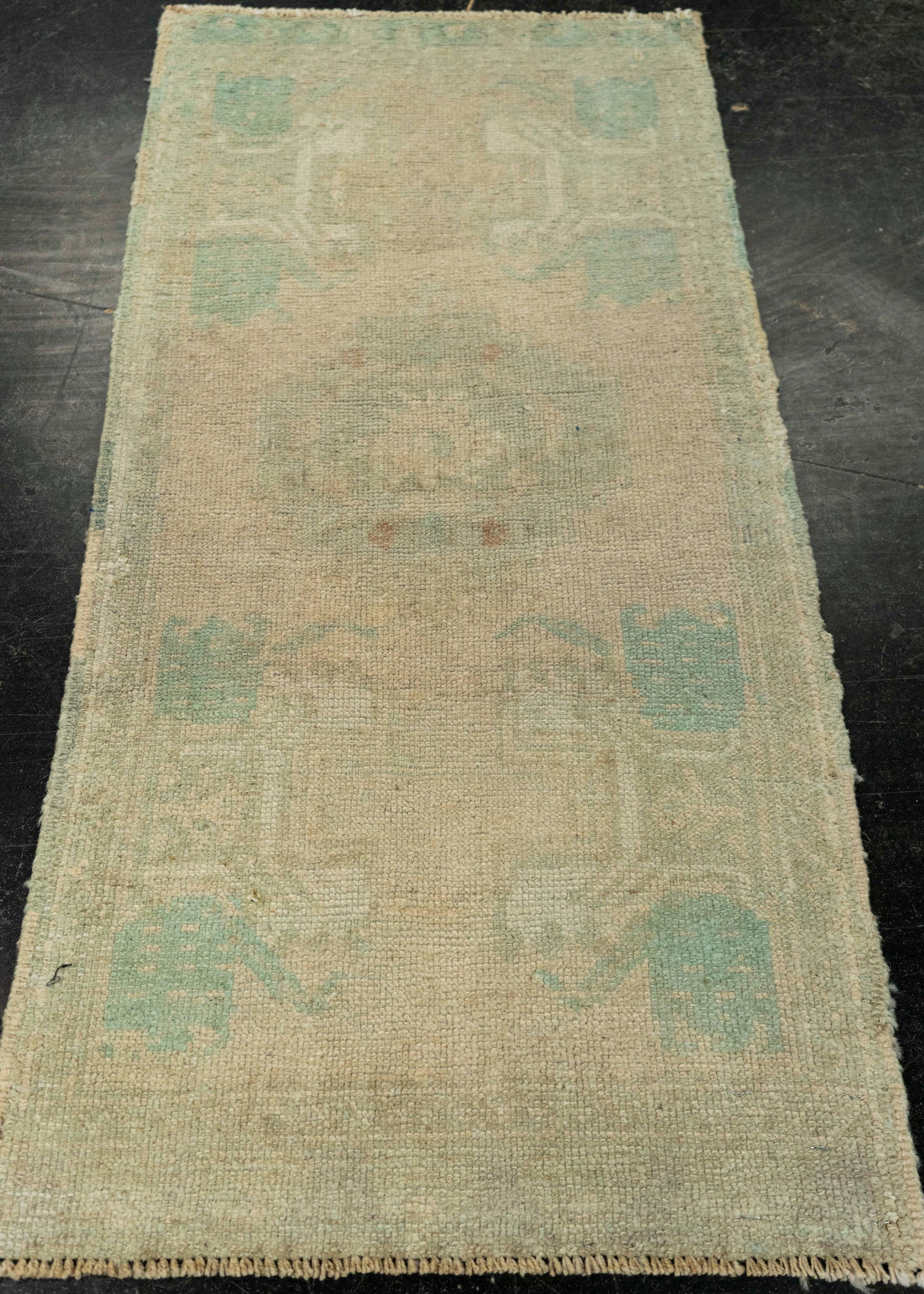 Turkish Mini Rug Oriental Hand Knotted Vintage Rug 1'7" x 3'4" #21151