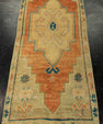 Turkish Mini Rug Oriental Hand Knotted Vintage Rug 1'5" x 3'8" #21150