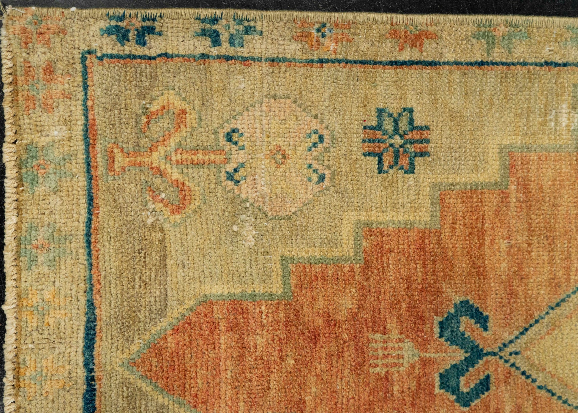 Turkish Mini Rug Oriental Hand Knotted Vintage Rug 1'5" x 3'8" #21150