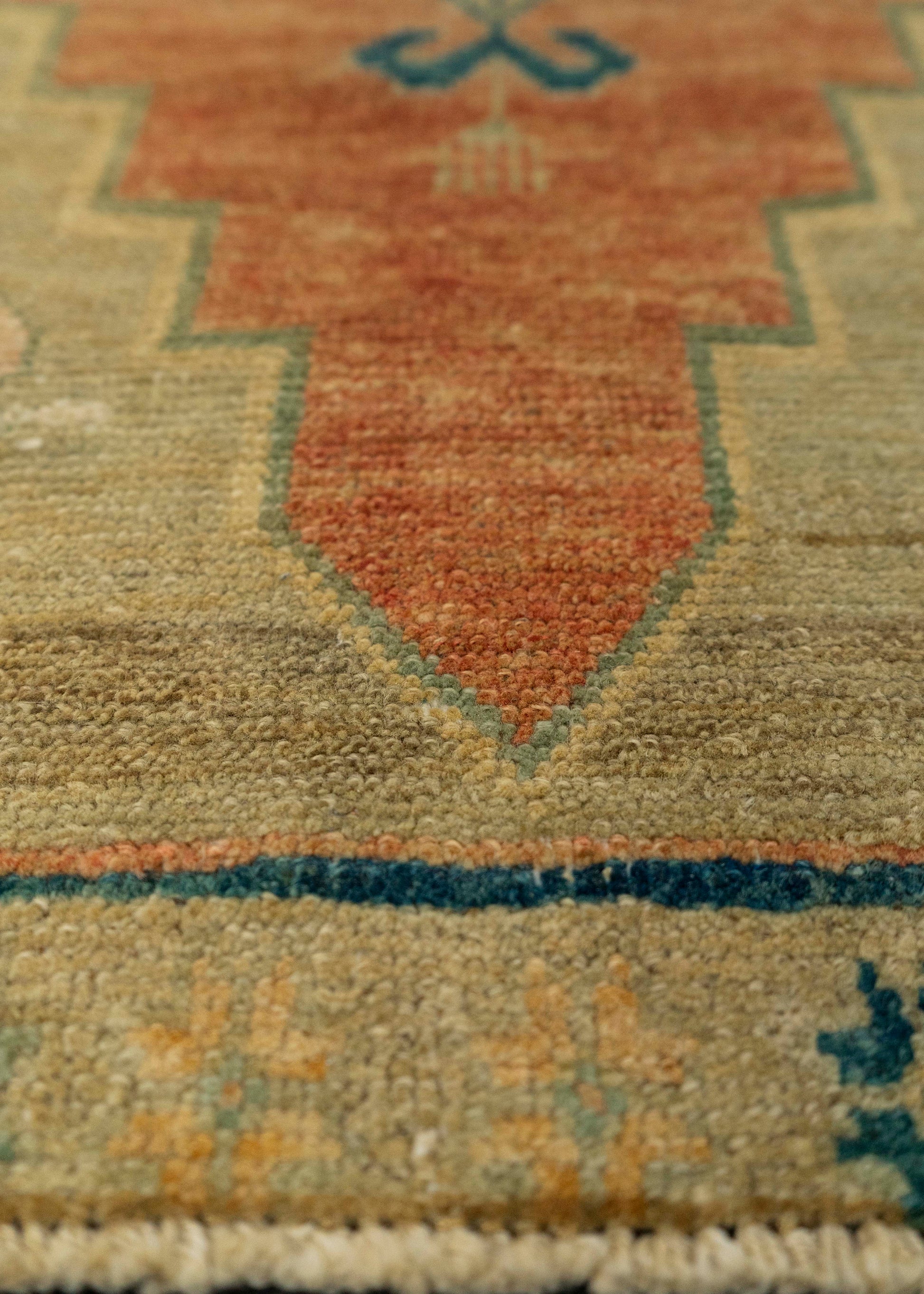 Turkish Mini Rug Oriental Hand Knotted Vintage Rug 1'5" x 3'8" #21150