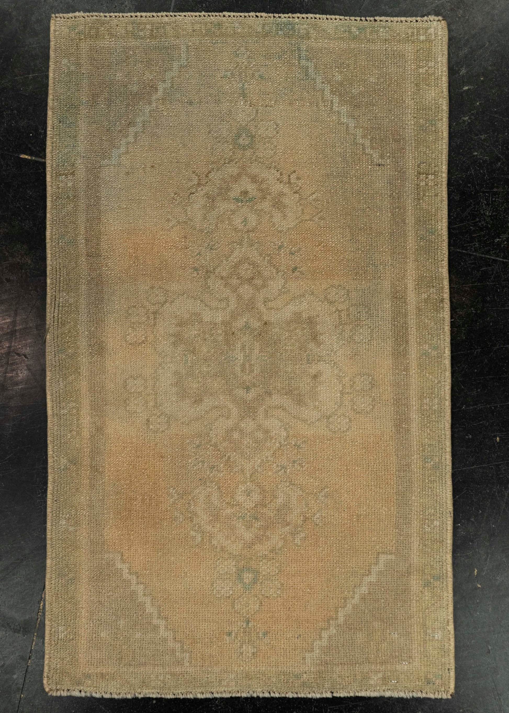 Turkish Mini Rug Oriental Hand Knotted Vintage Rug 1'10" x 3'1" #21030