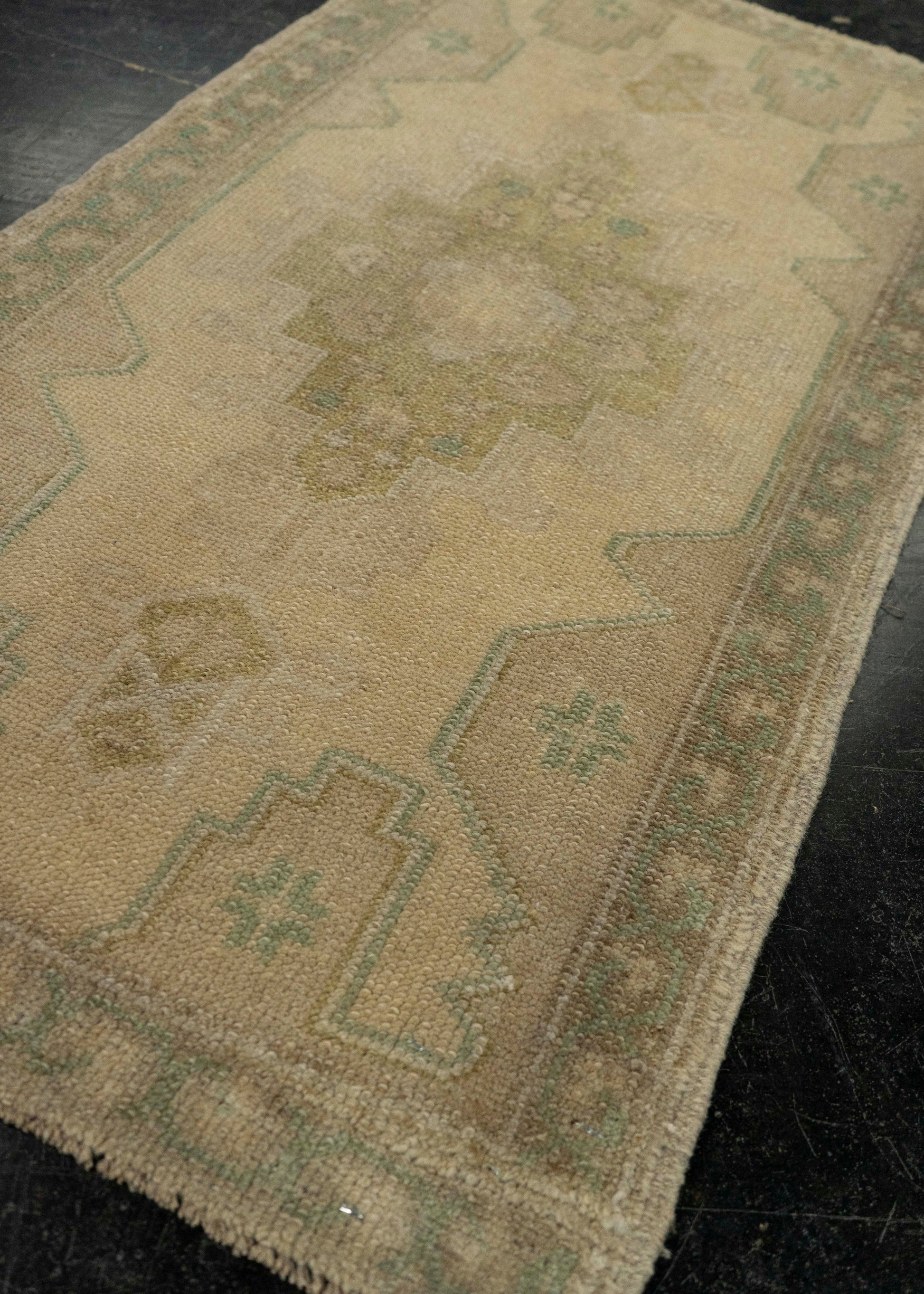 Turkish Mini Rug Oriental Hand Knotted Vintage Rug 1'8" x 3'1" #21083