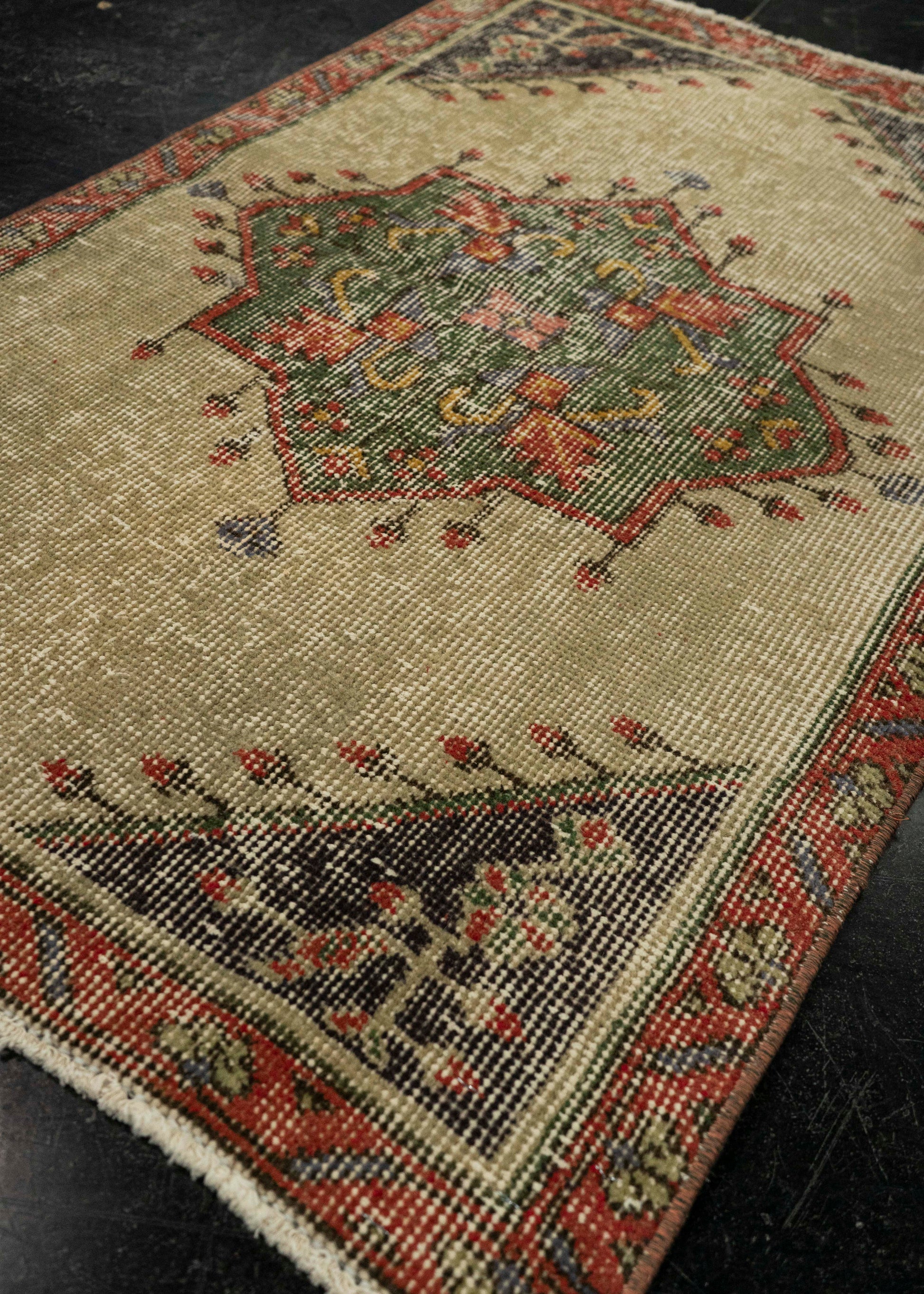 Turkish Mini Rug Oriental Hand Knotted Vintage Rug 2'3" x 3'6" #21107