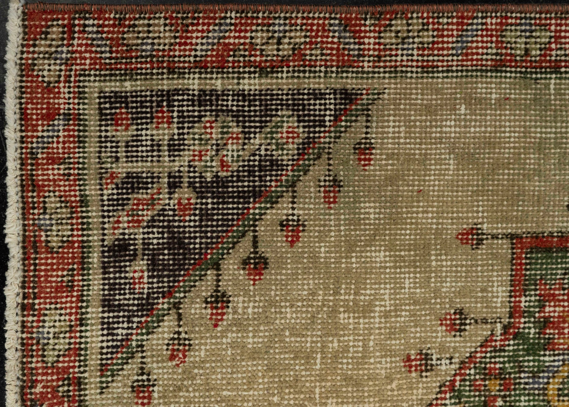 Turkish Mini Rug Oriental Hand Knotted Vintage Rug 2'3" x 3'6" #21107