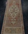 Turkish Mini Rug Oriental Hand Knotted Vintage Rug 1'5" x 3'10" #20635