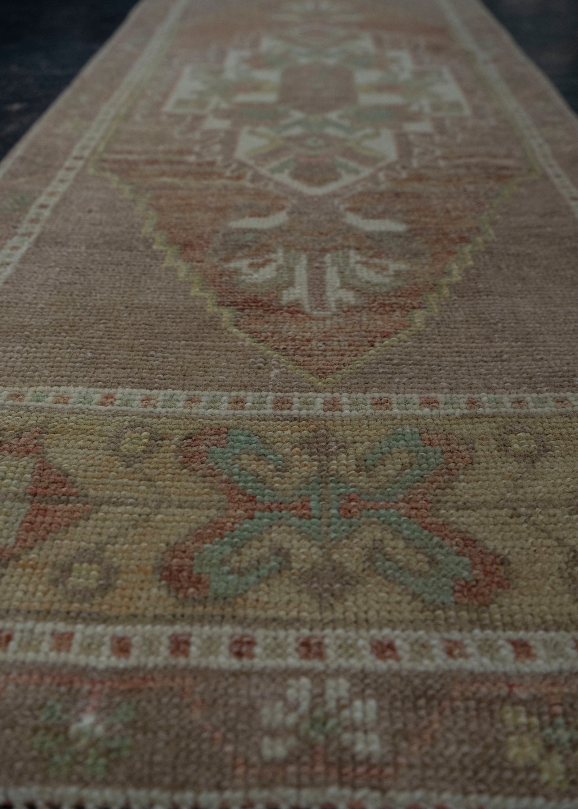 Turkish Mini Rug Oriental Hand Knotted Vintage Rug 1'5" x 3'10" #20635