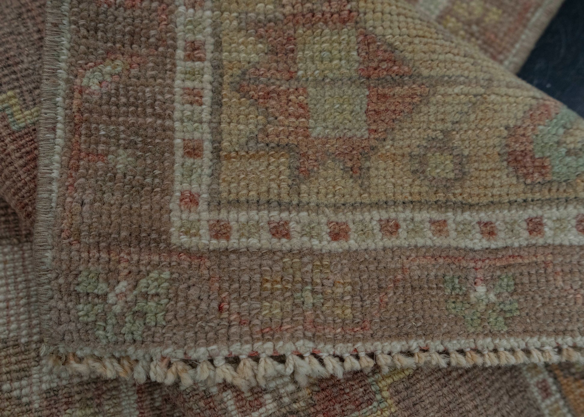 Turkish Mini Rug Oriental Hand Knotted Vintage Rug 1'5" x 3'10" #20635