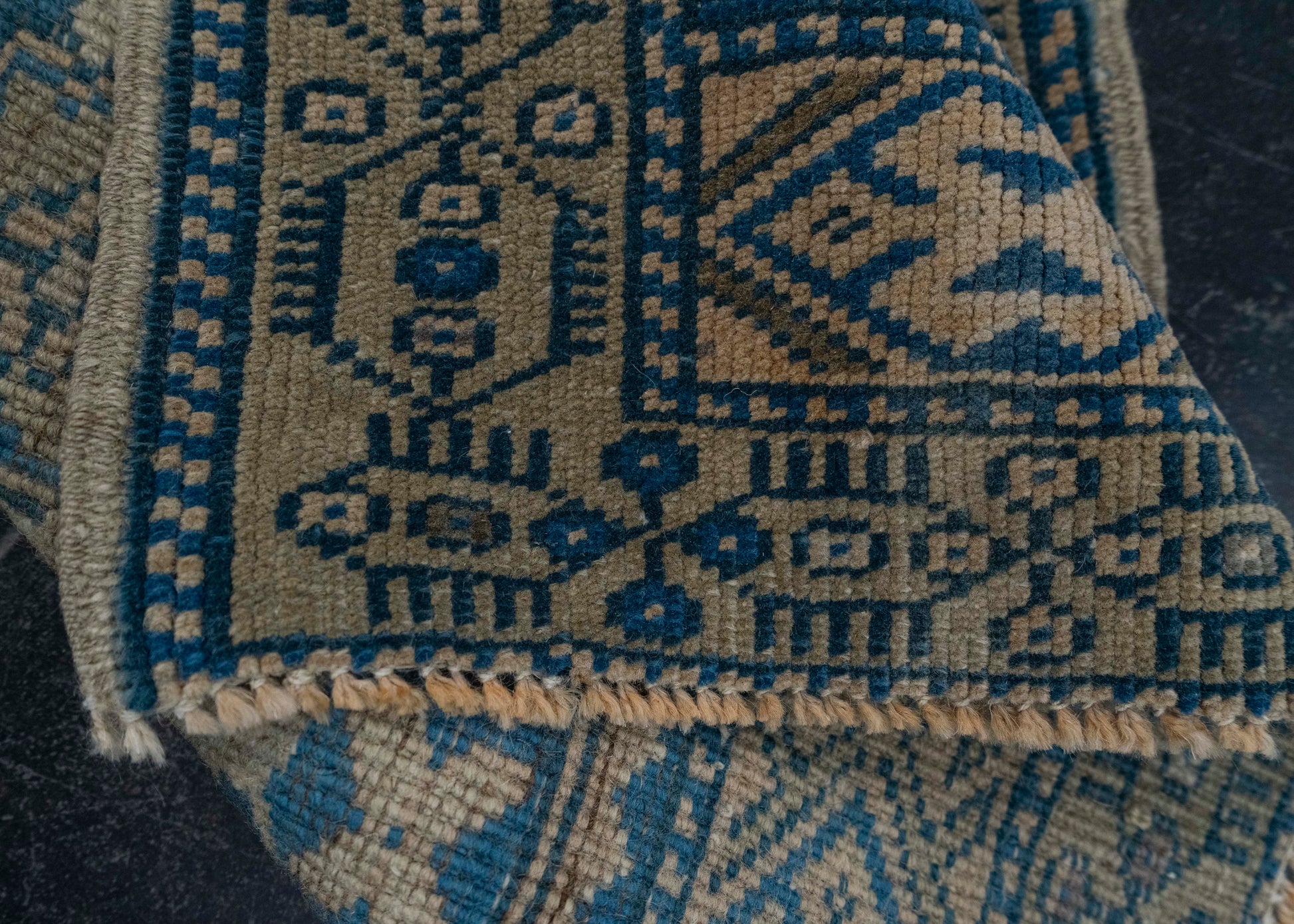 Turkish Mini Rug Oriental Hand Knotted Vintage Rug 2' x 1'10" #20636