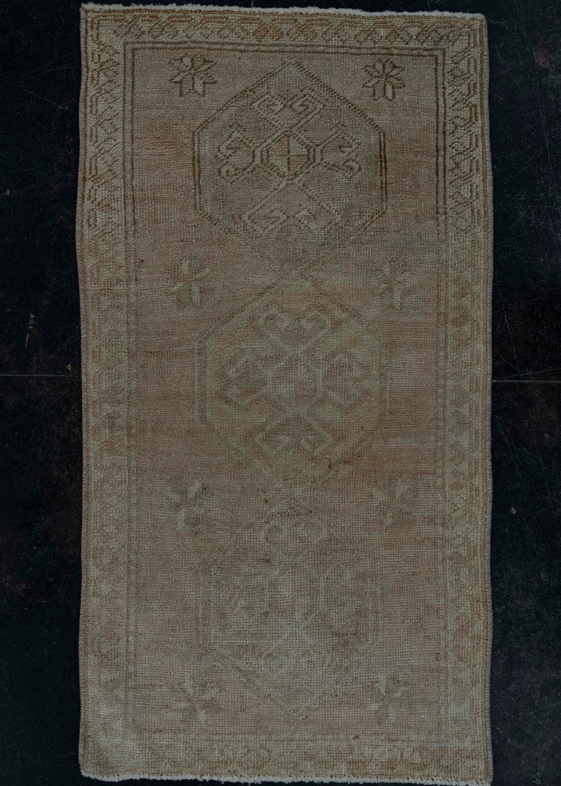 Turkish Mini Rug Oriental Hand Knotted Vintage Rug 1'7" x 3'1" #20632