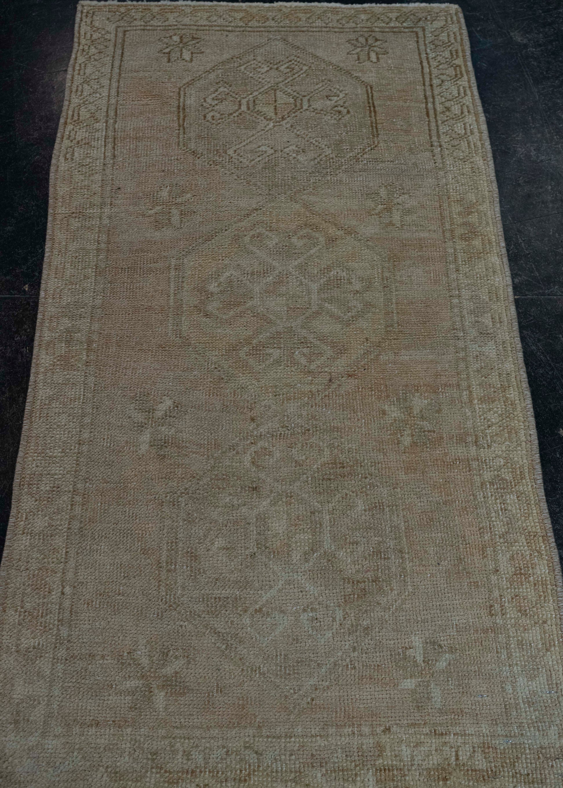 Turkish Mini Rug Oriental Hand Knotted Vintage Rug 1'7" x 3'1" #20632