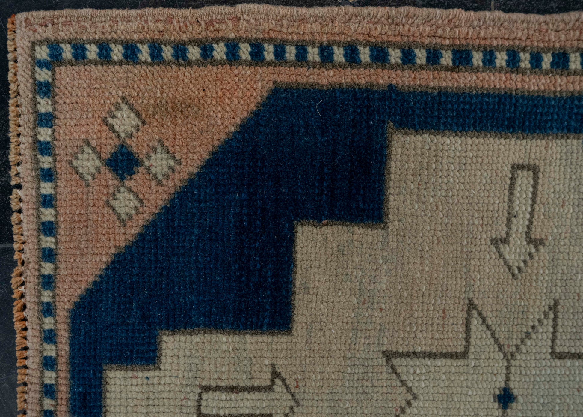 Turkish Mini Rug Oriental Hand Knotted Vintage Rug 1'10" x 2'5" #20619