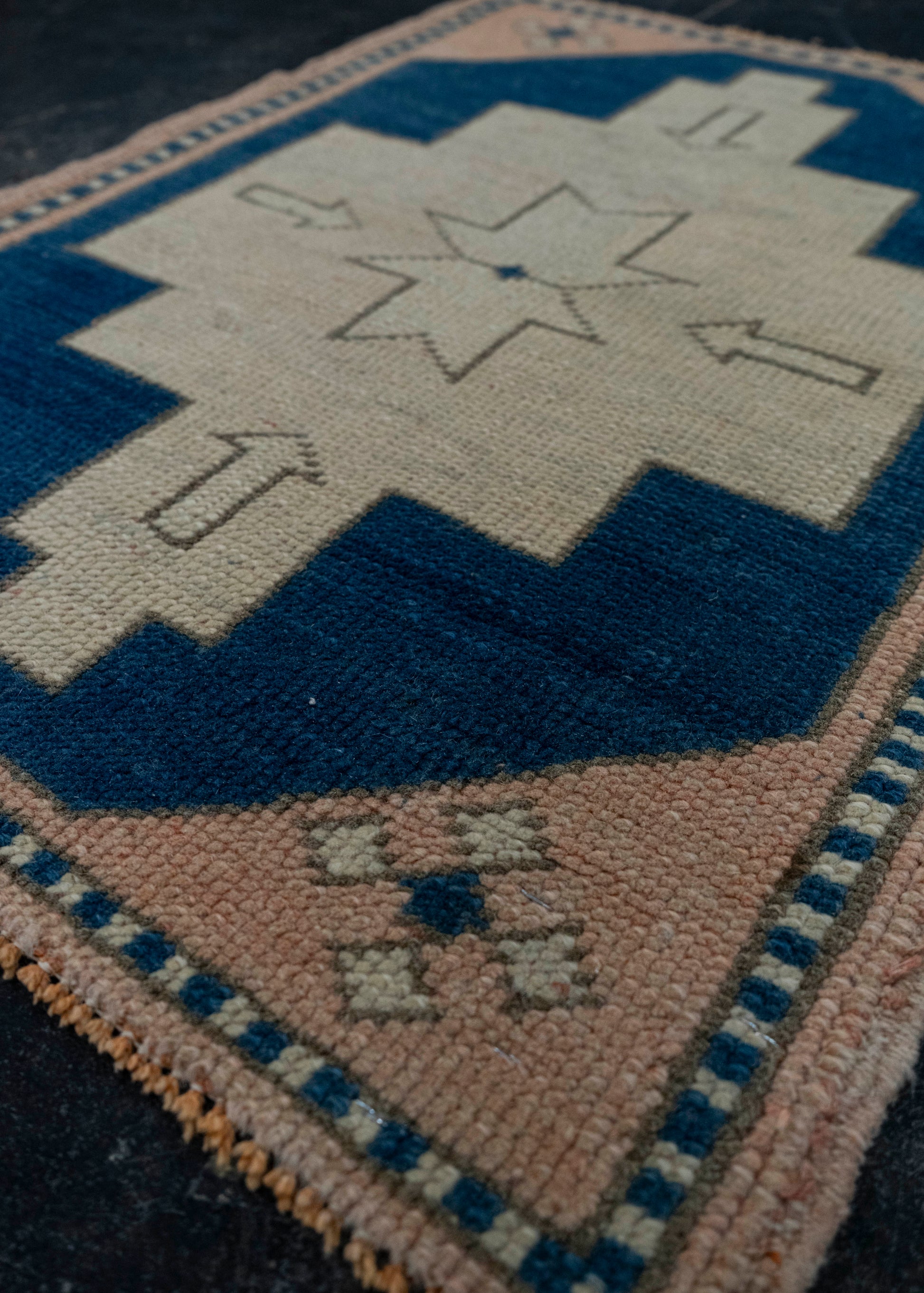 Turkish Mini Rug Oriental Hand Knotted Vintage Rug 1'10" x 2'5" #20619