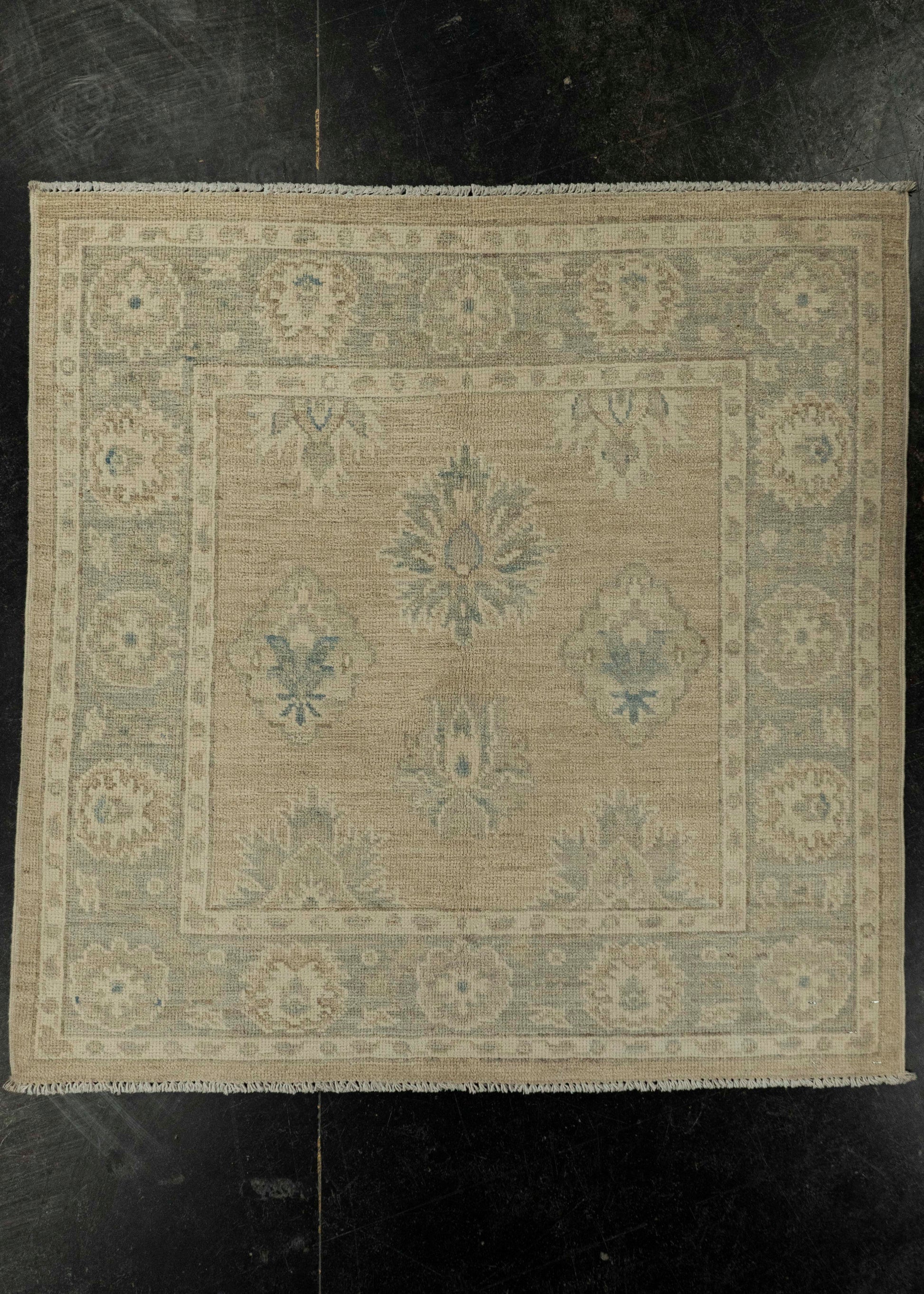 Oushak Square Rug 3'2" x 3'2"  #21343
