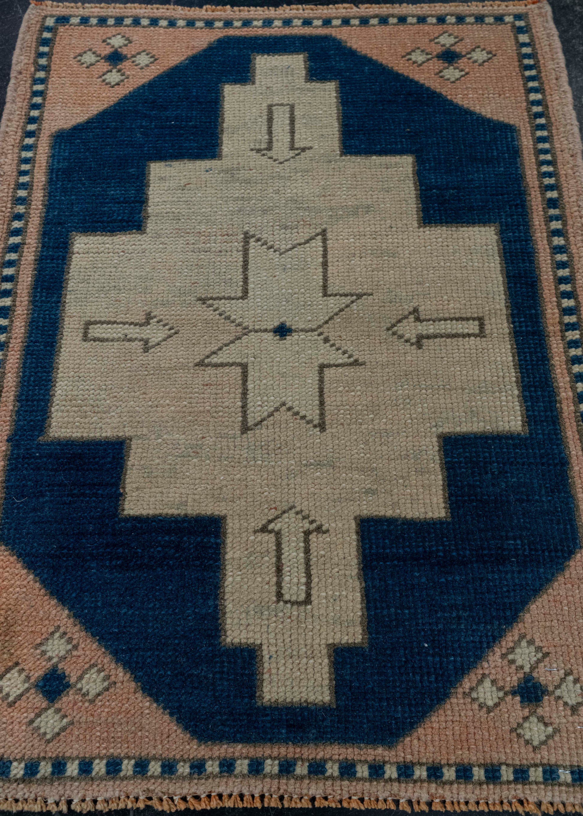 Turkish Mini Rug Oriental Hand Knotted Vintage Rug 1'10" x 2'5" #20619