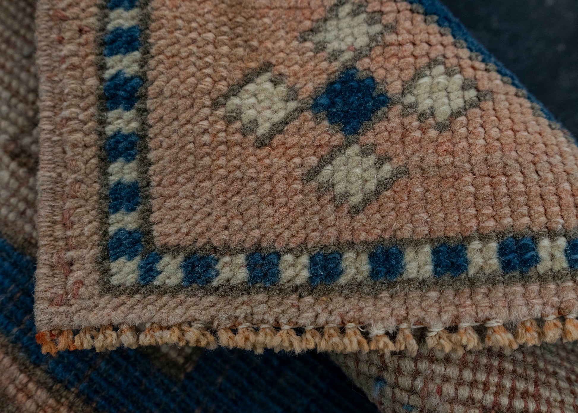 Turkish Mini Rug Oriental Hand Knotted Vintage Rug 1'10" x 2'5" #20619