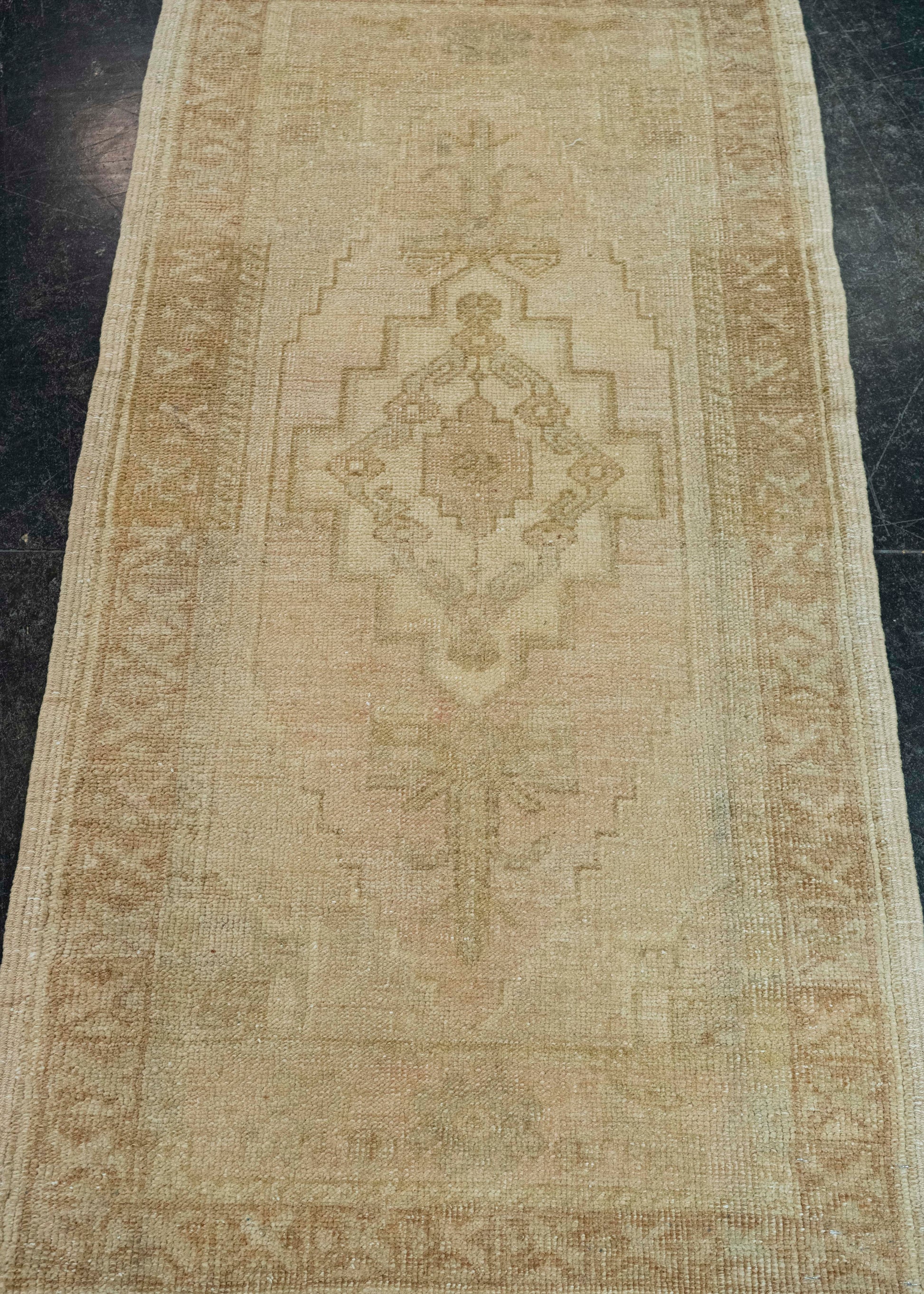 Turkish Mini Rug Oriental Hand Knotted Vintage Rug 1'8" x 3'7" #20624