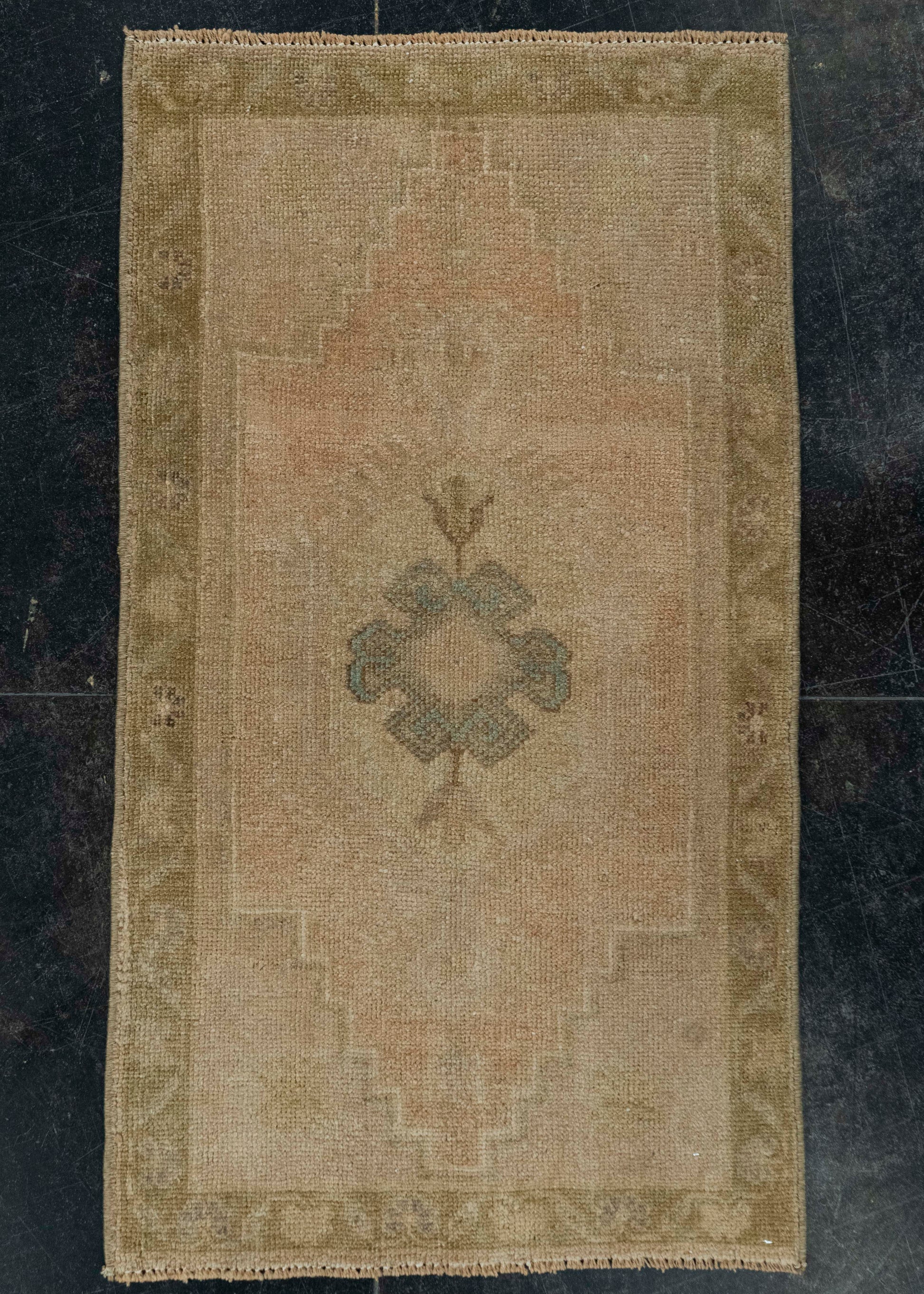 Turkish Mini Rug Oriental Hand Knotted Vintage Rug 1'9" x 3'5" #20622