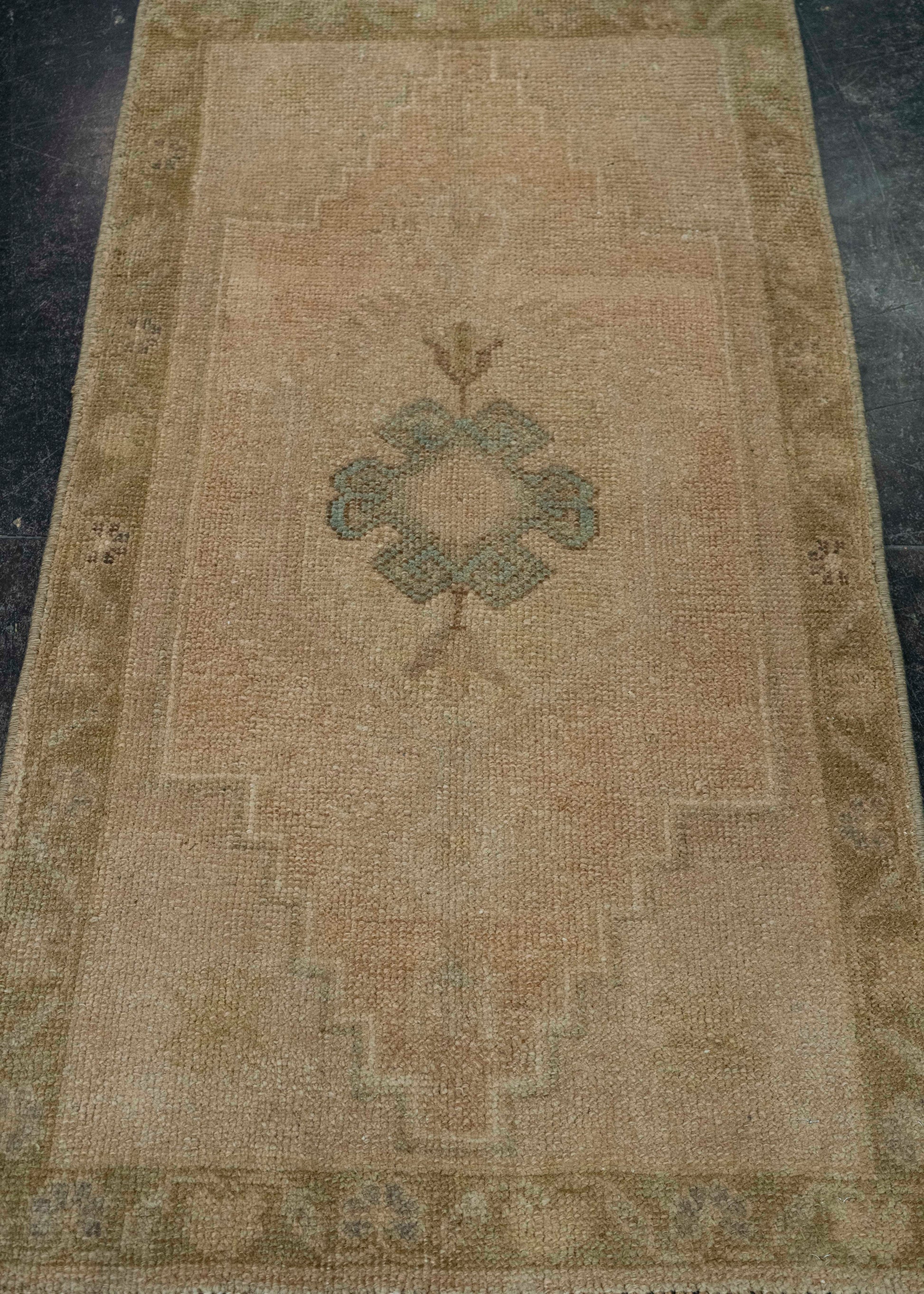 Turkish Mini Rug Oriental Hand Knotted Vintage Rug 1'9" x 3'5" #20622