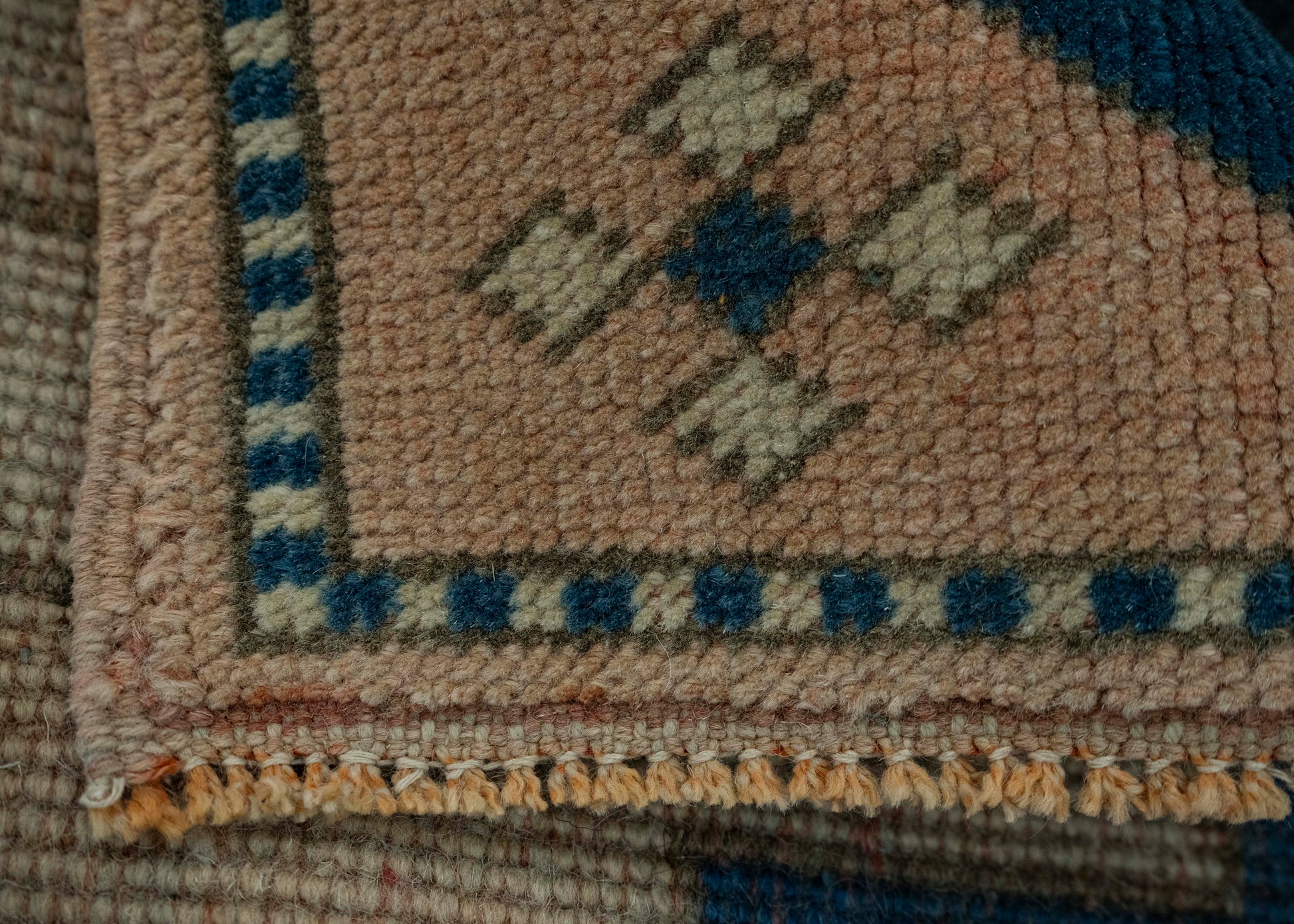 Turkish Mini Rug Oriental Hand Knotted Vintage Rug 1'10" x 2'5" #20618