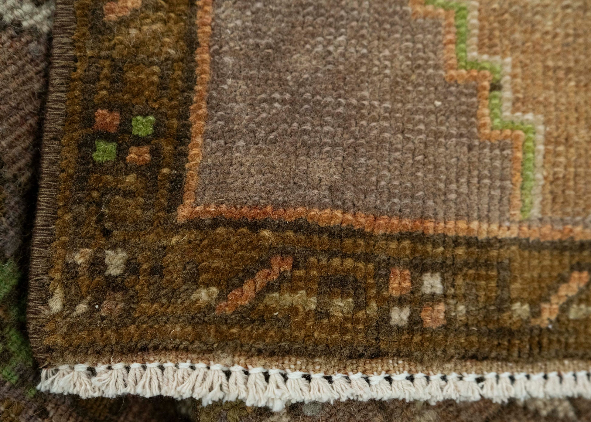 Turkish Mini Rug Oriental Hand Knotted Vintage Rug 1'7" x 3'6" #20644
