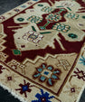 Turkish Mini Rug Oriental Hand Knotted Vintage Rug 1'7" x 2'6" #20630