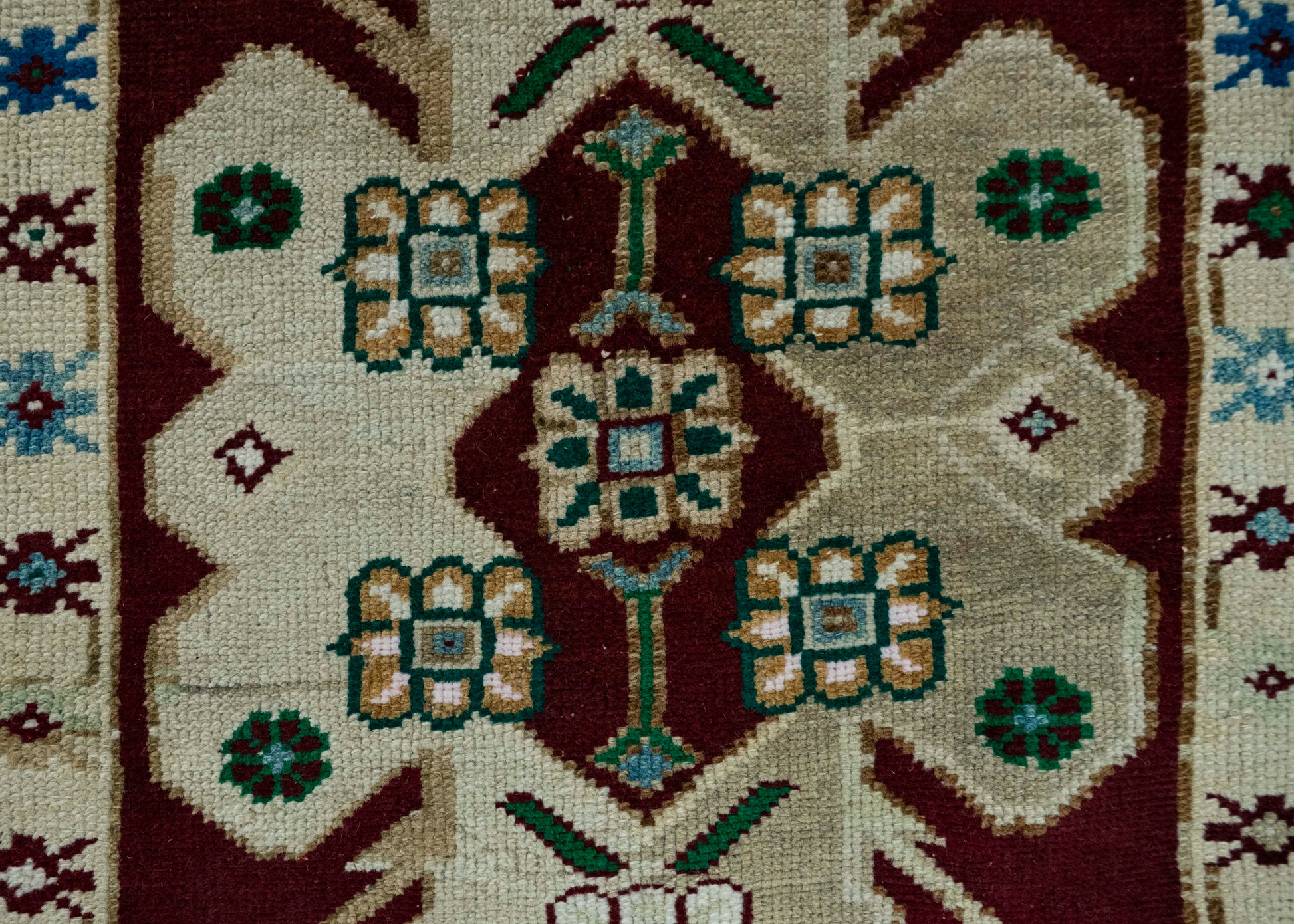 Turkish Mini Rug Oriental Hand Knotted Vintage Rug 1'7" x 2'6" #20630