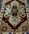 Turkish Mini Rug Oriental Hand Knotted Vintage Rug 1'7" x 2'6" #20630