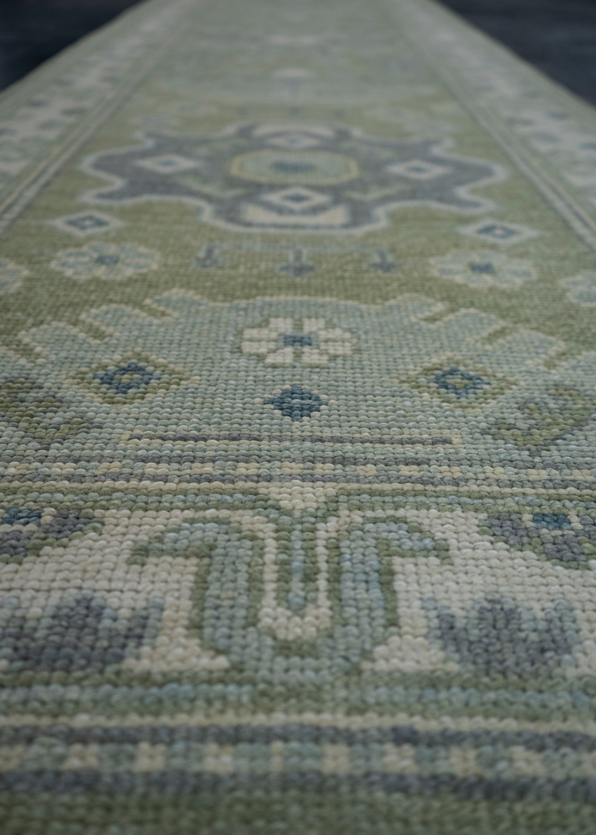 Turkish Oushak Rug 3' x 12'3" #19225