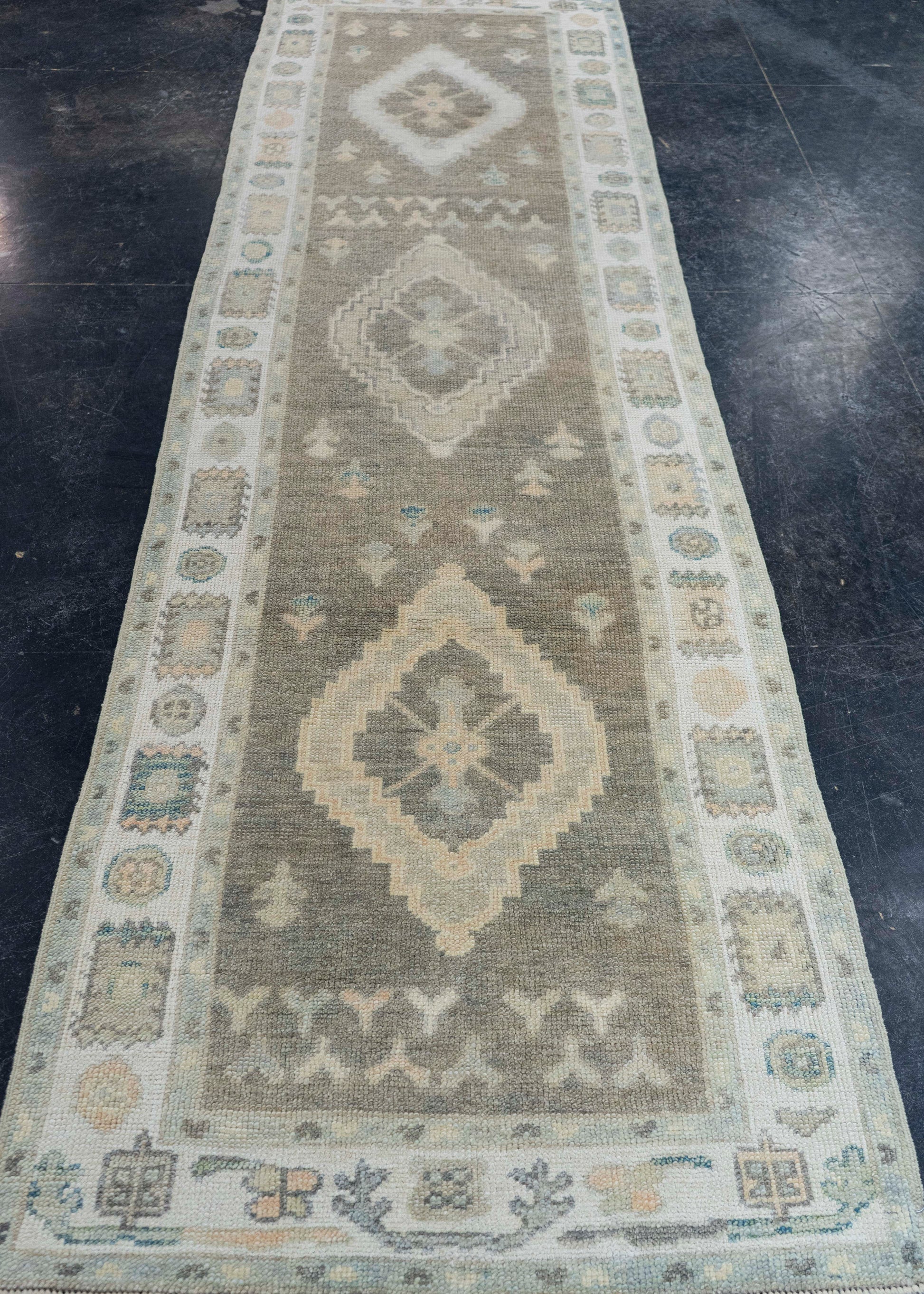 Turkish Oushak Rug 2'10" x 10'6" #19202