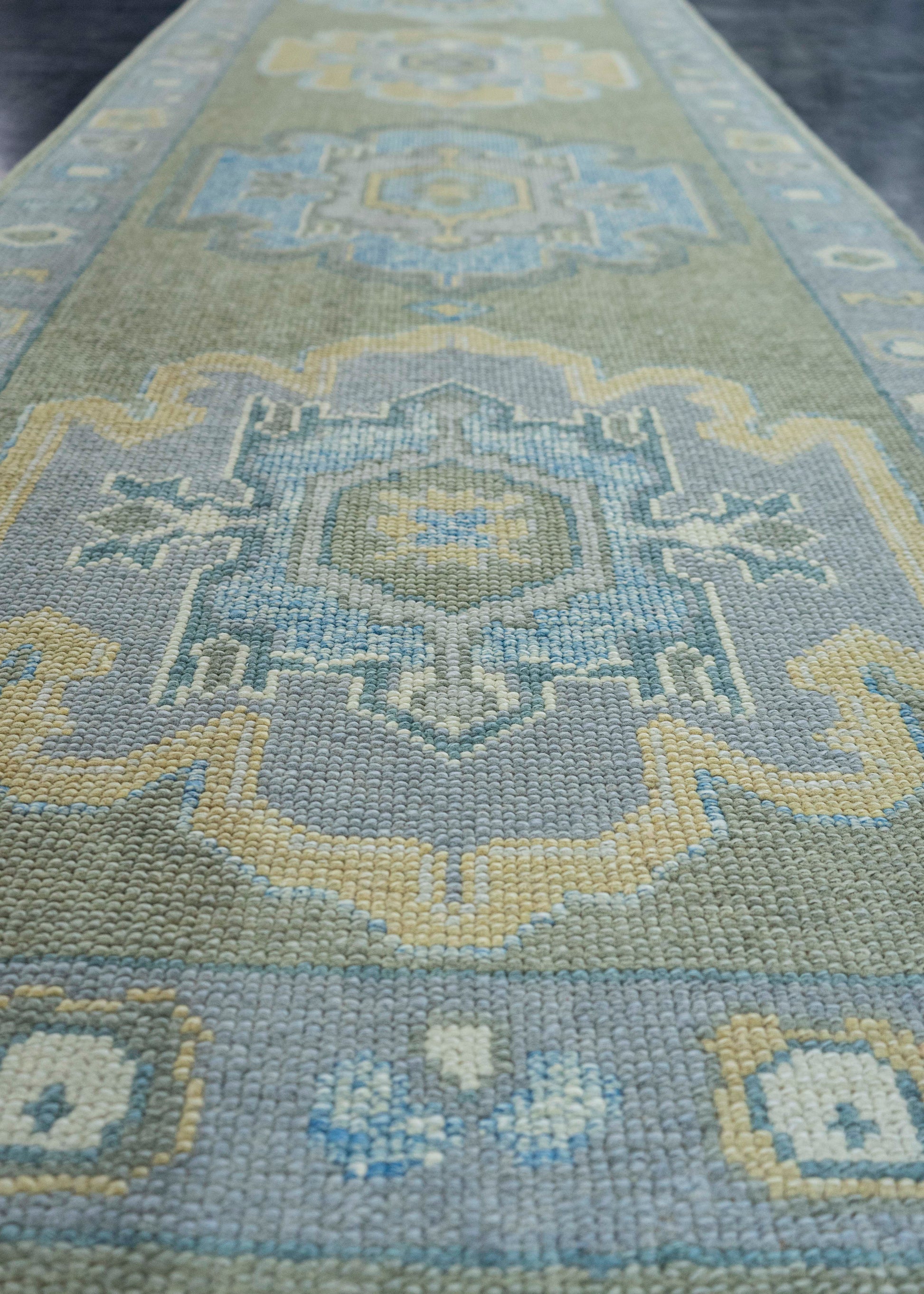 Turkish Oushak Rug 3' x 11'10" #19184