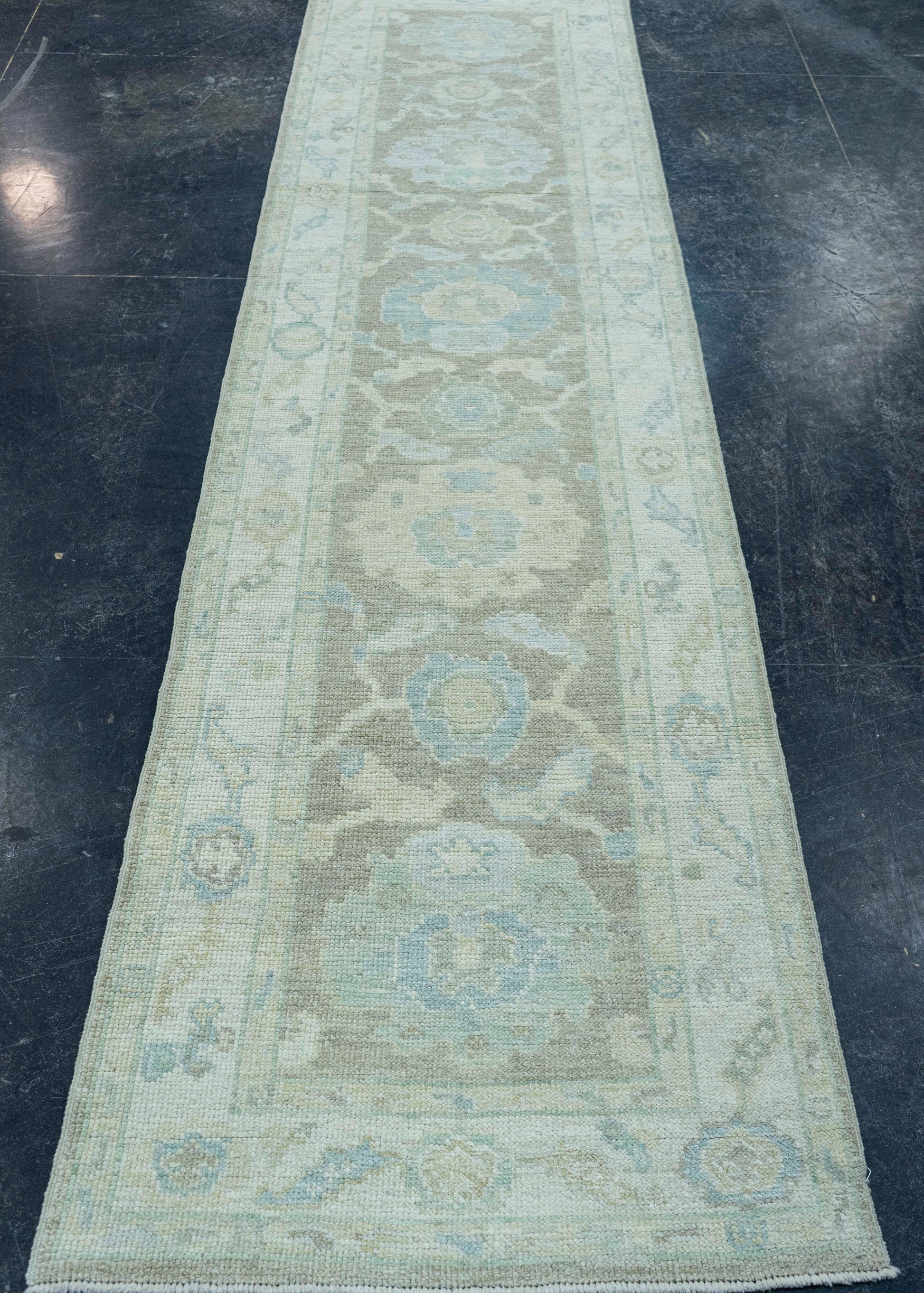 Turkish Oushak Rug 2'8" x 10'2" #19431