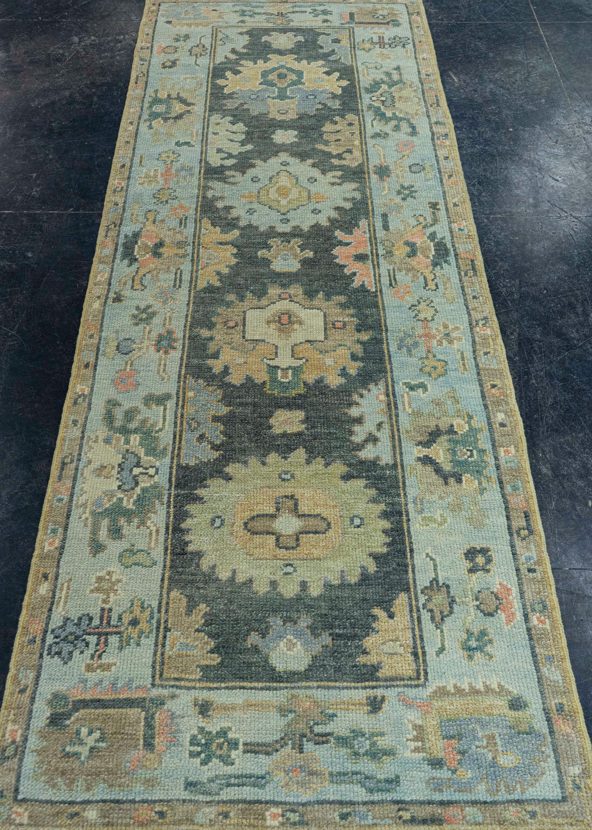Turkish Oushak Rug 2'9" x 7'9" #19198
