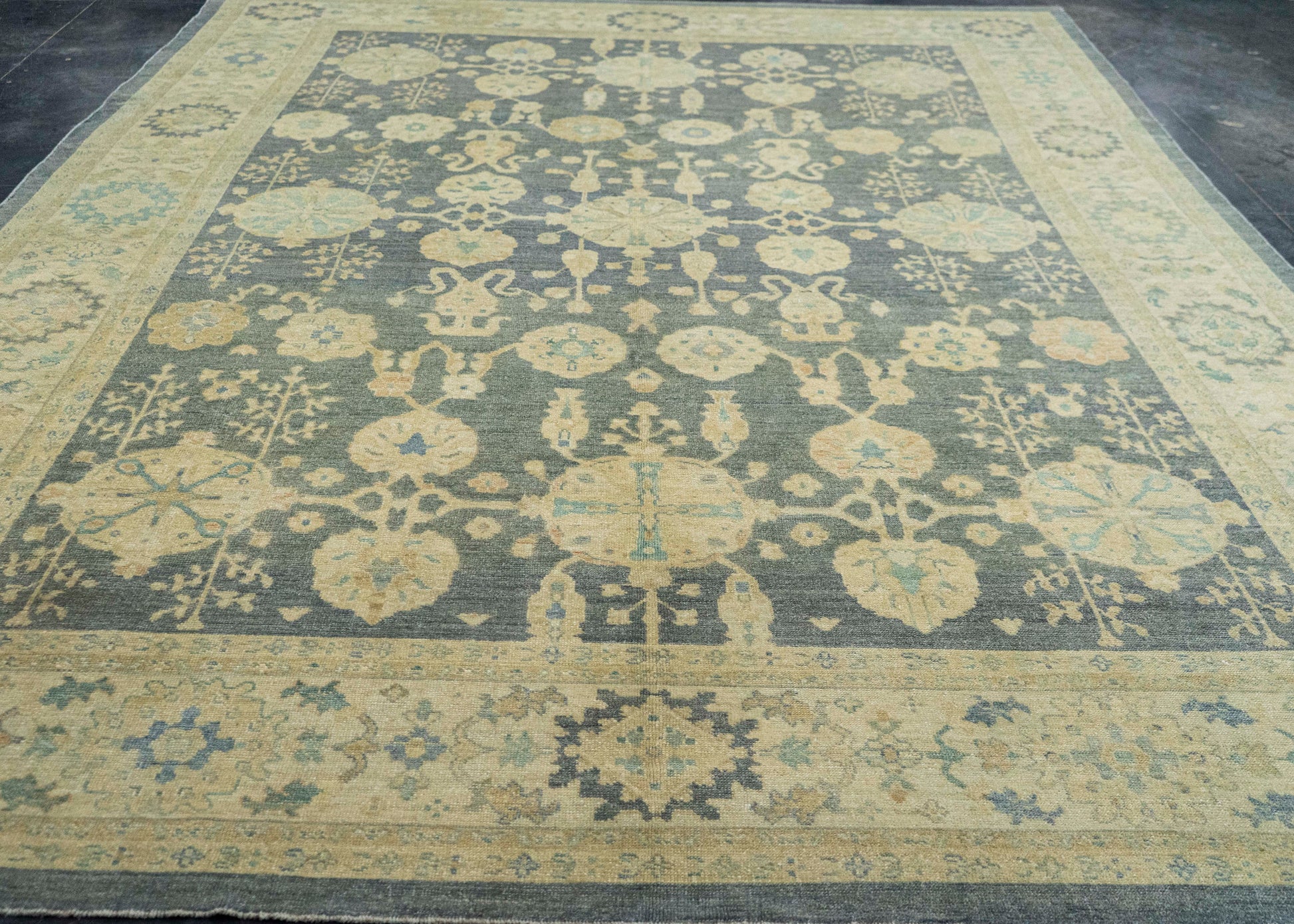 Turkish Oushak Antique Look Rug 10'5" x 14'3" #21310