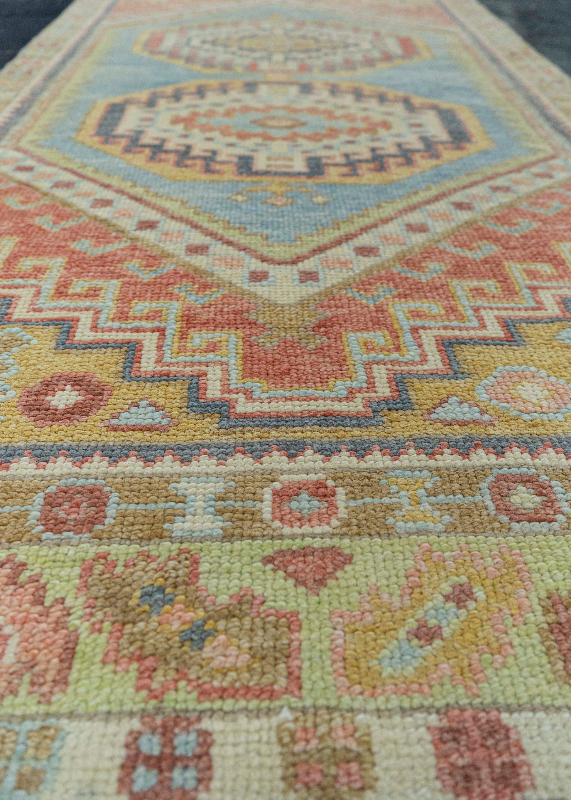 Turkish Oushak Rug 3' x 7'8" #19076