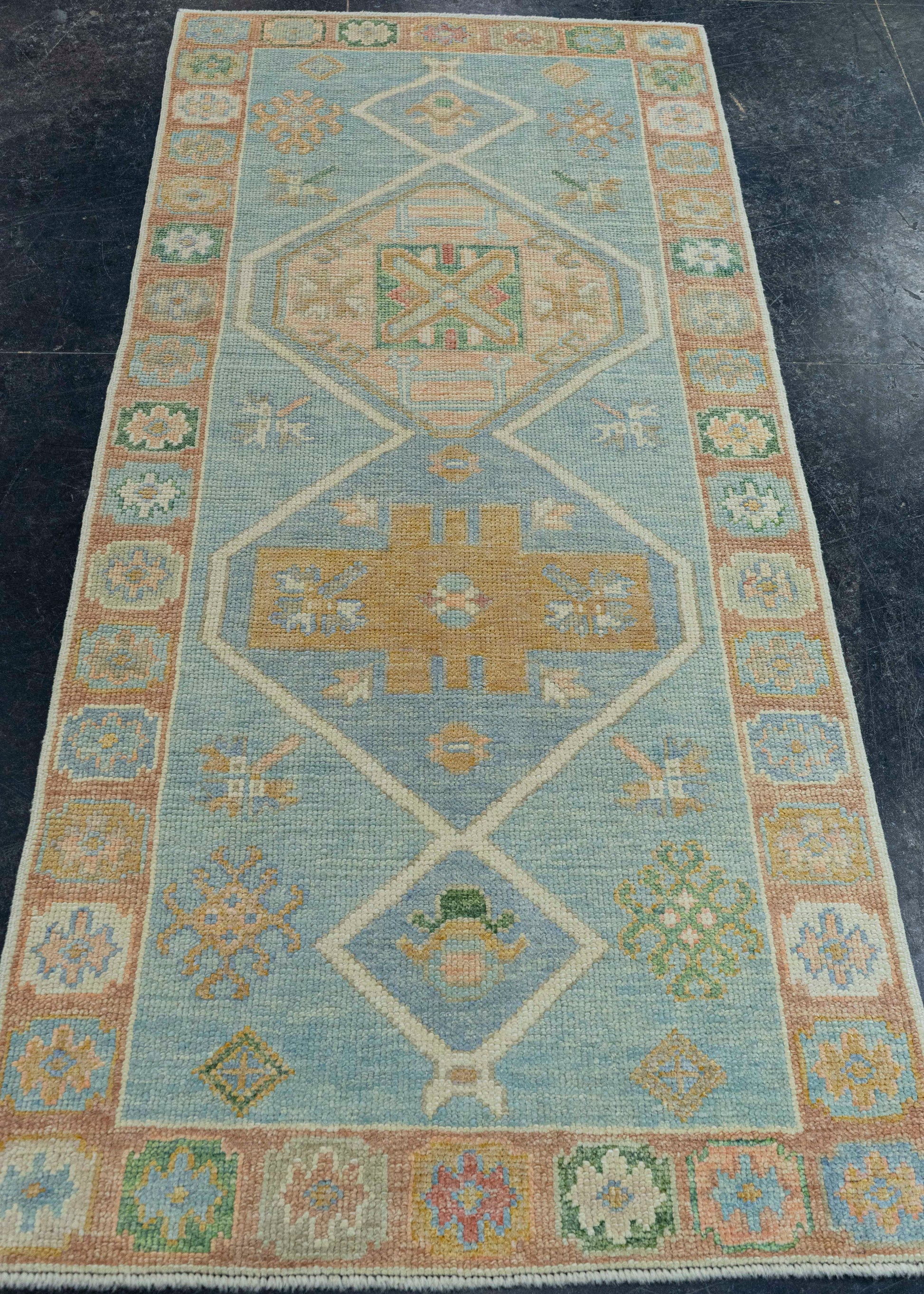 Turkish Oushak Rug 2'10" x 6'5" #19209