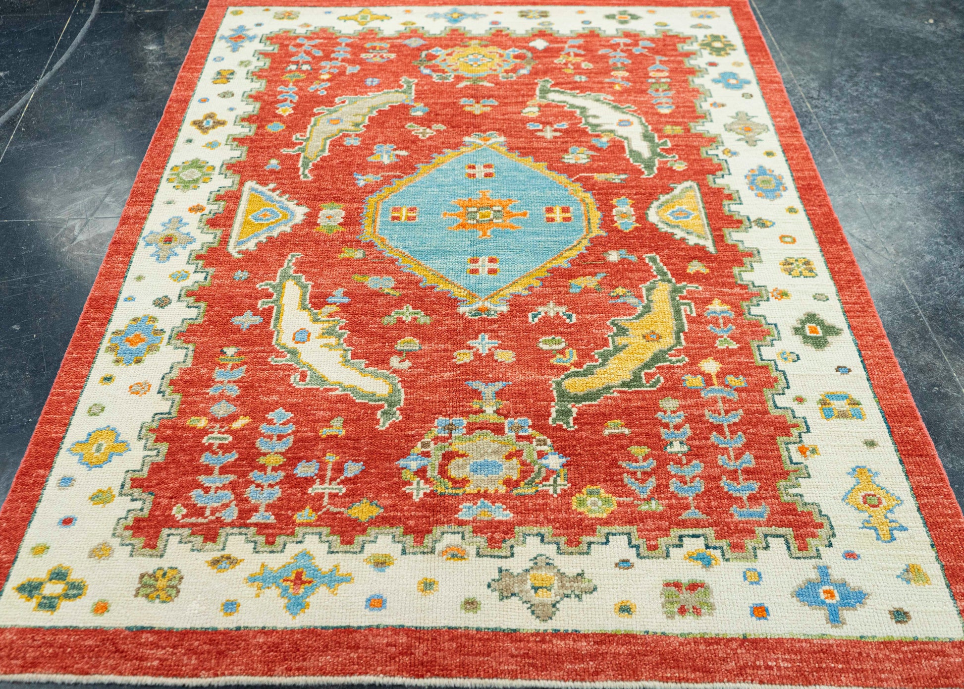 Turkish Oushak Rug 4'9" x 6'6" #19529