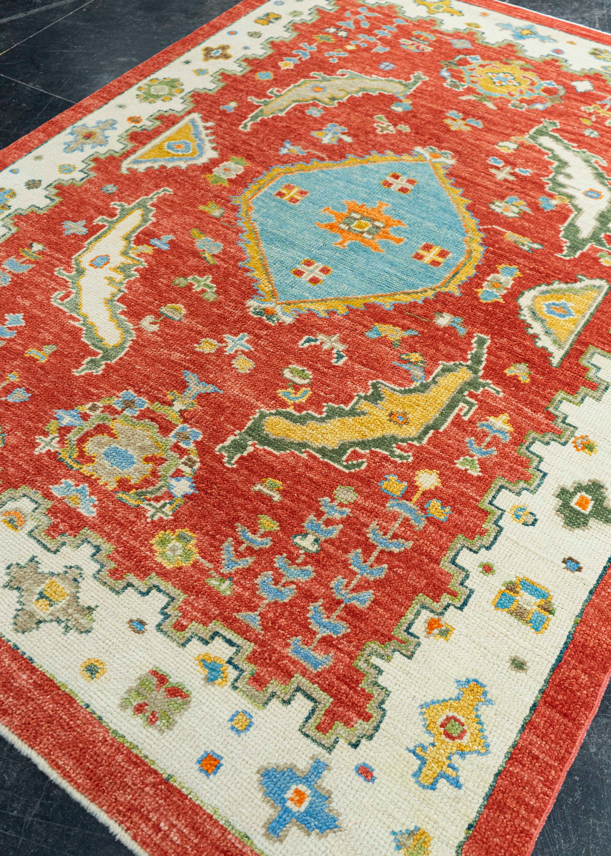 Turkish Oushak Rug 4'9" x 6'6" #19529