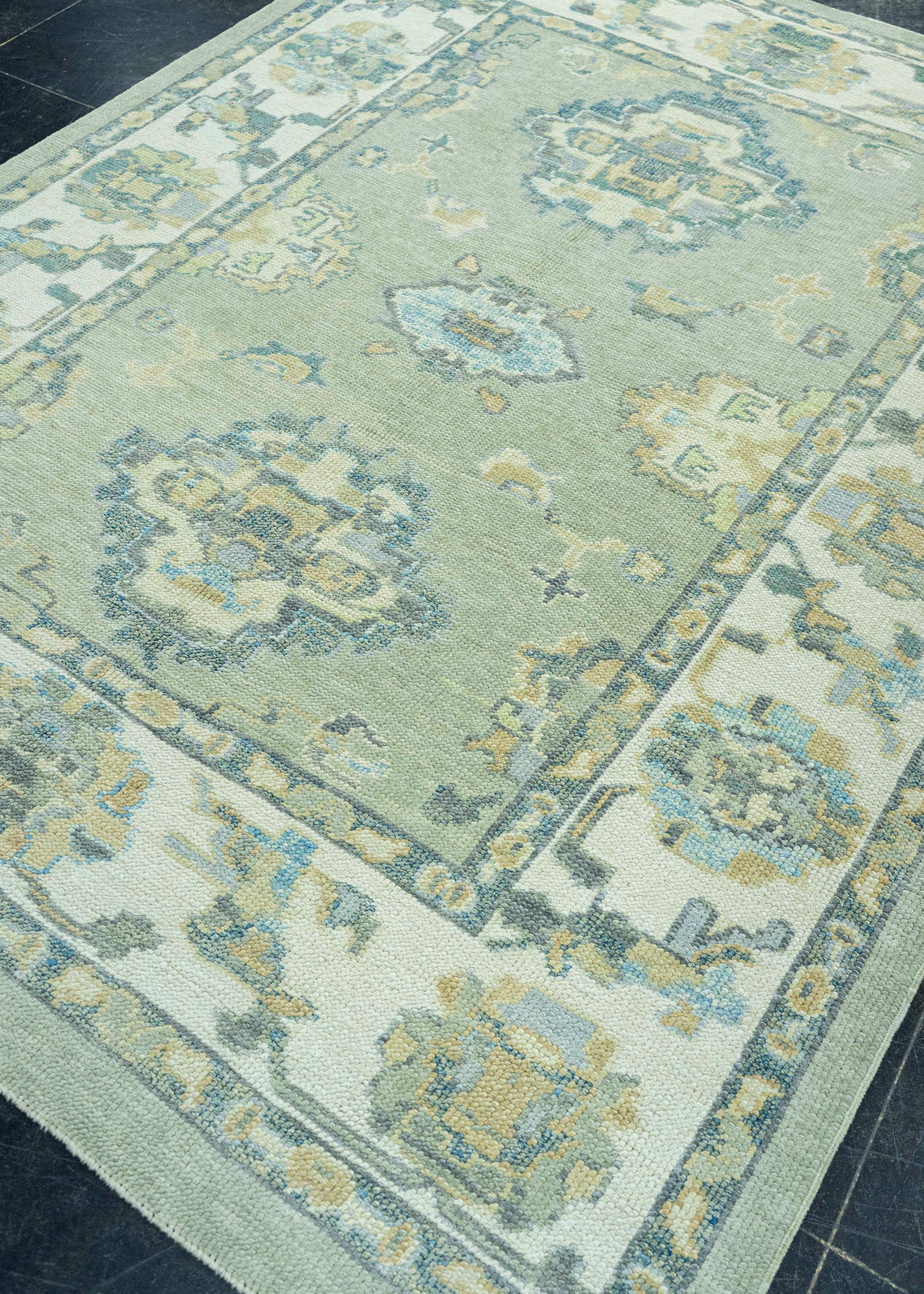 Turkish Oushak Rug 5'2" x 6'11" #19104