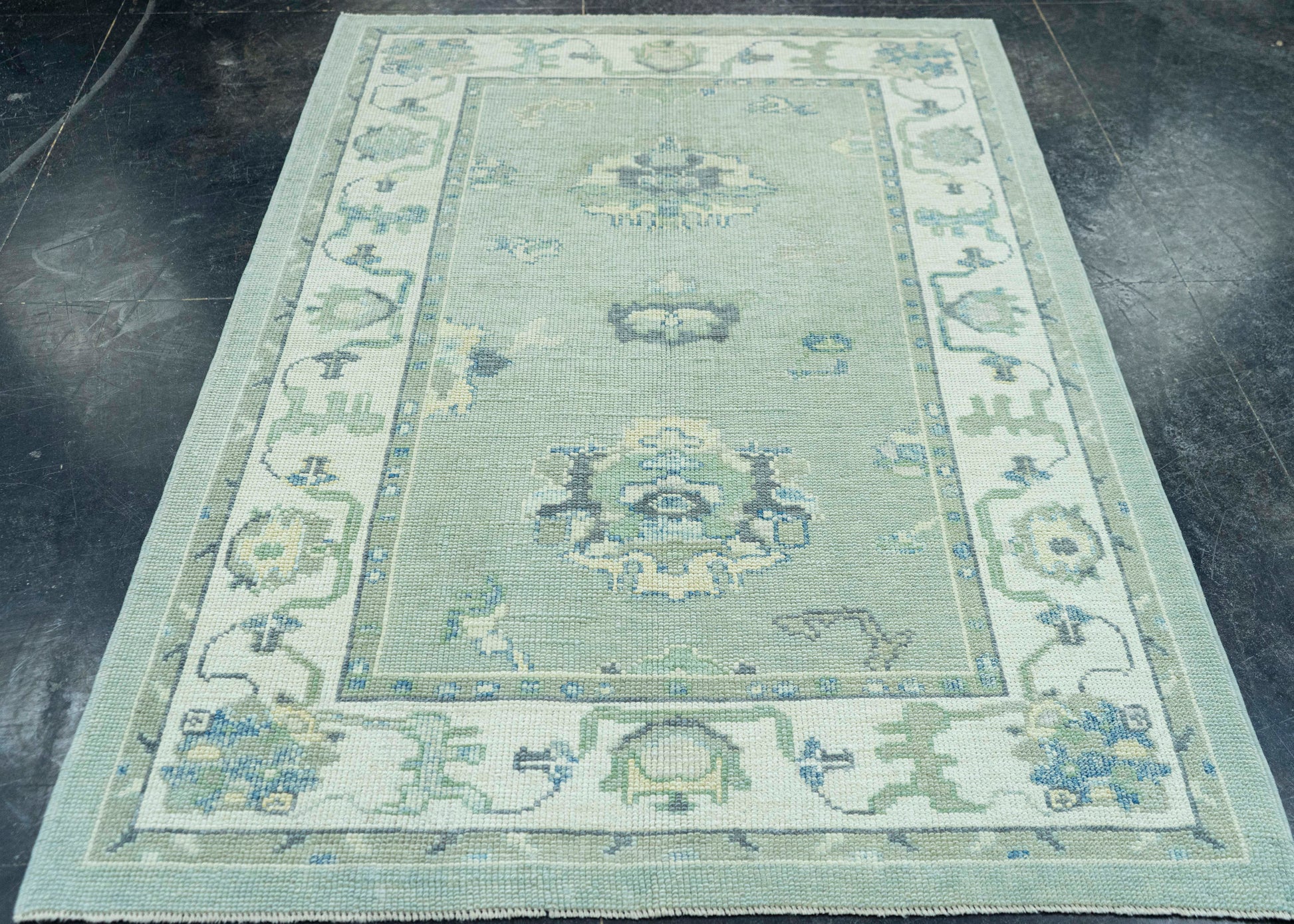 Turkish Oushak Rug 4'3" x 6'1" #19166