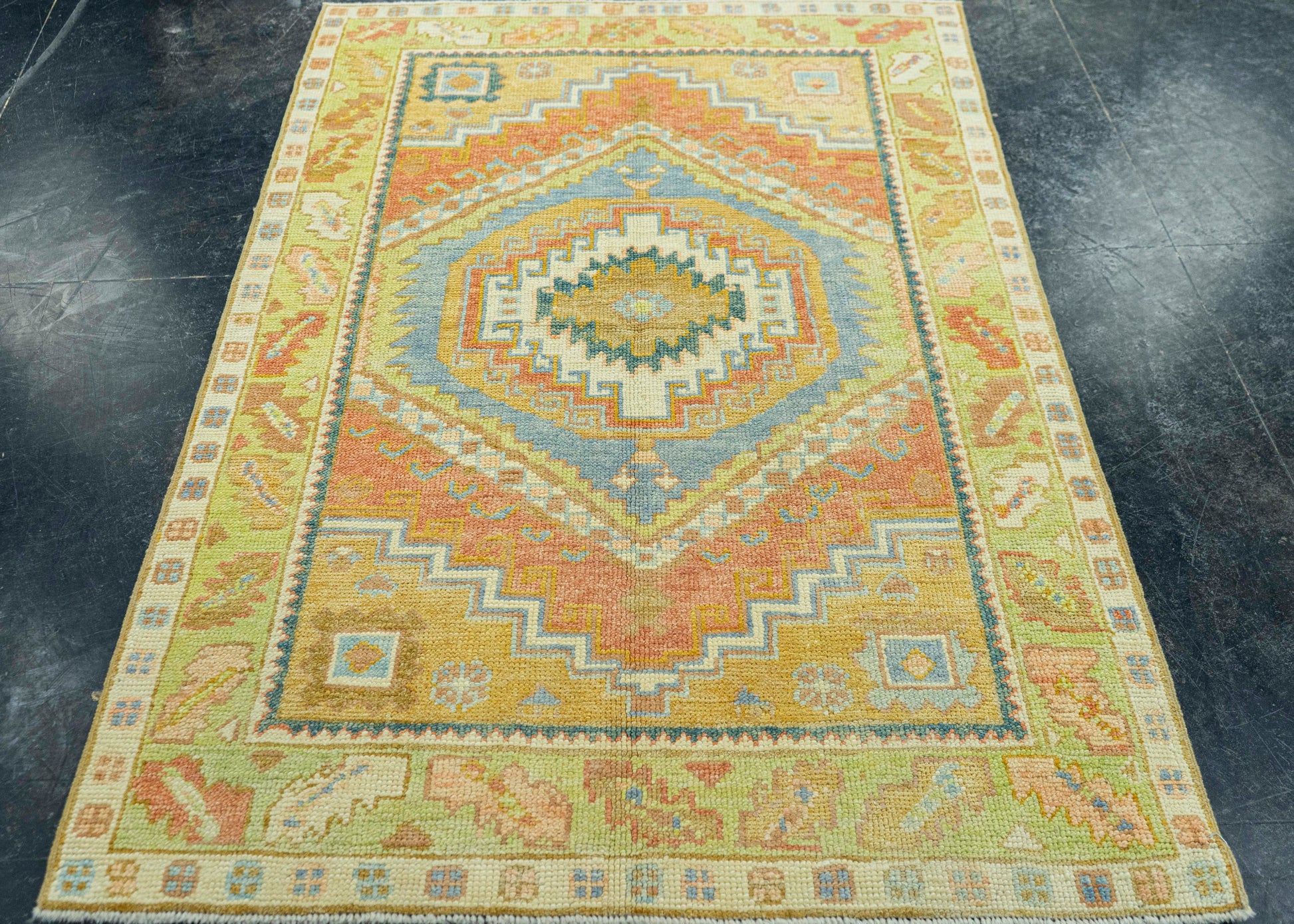 Turkish Oushak Rug 3'9" x 5'9" #19061